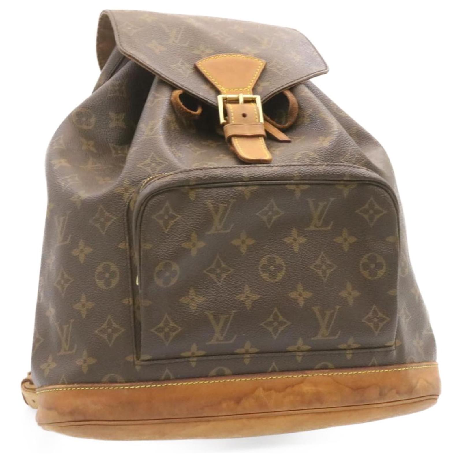 Auth Louis Vuitton Monogram Montsouris GM M51135 Women's Backpack