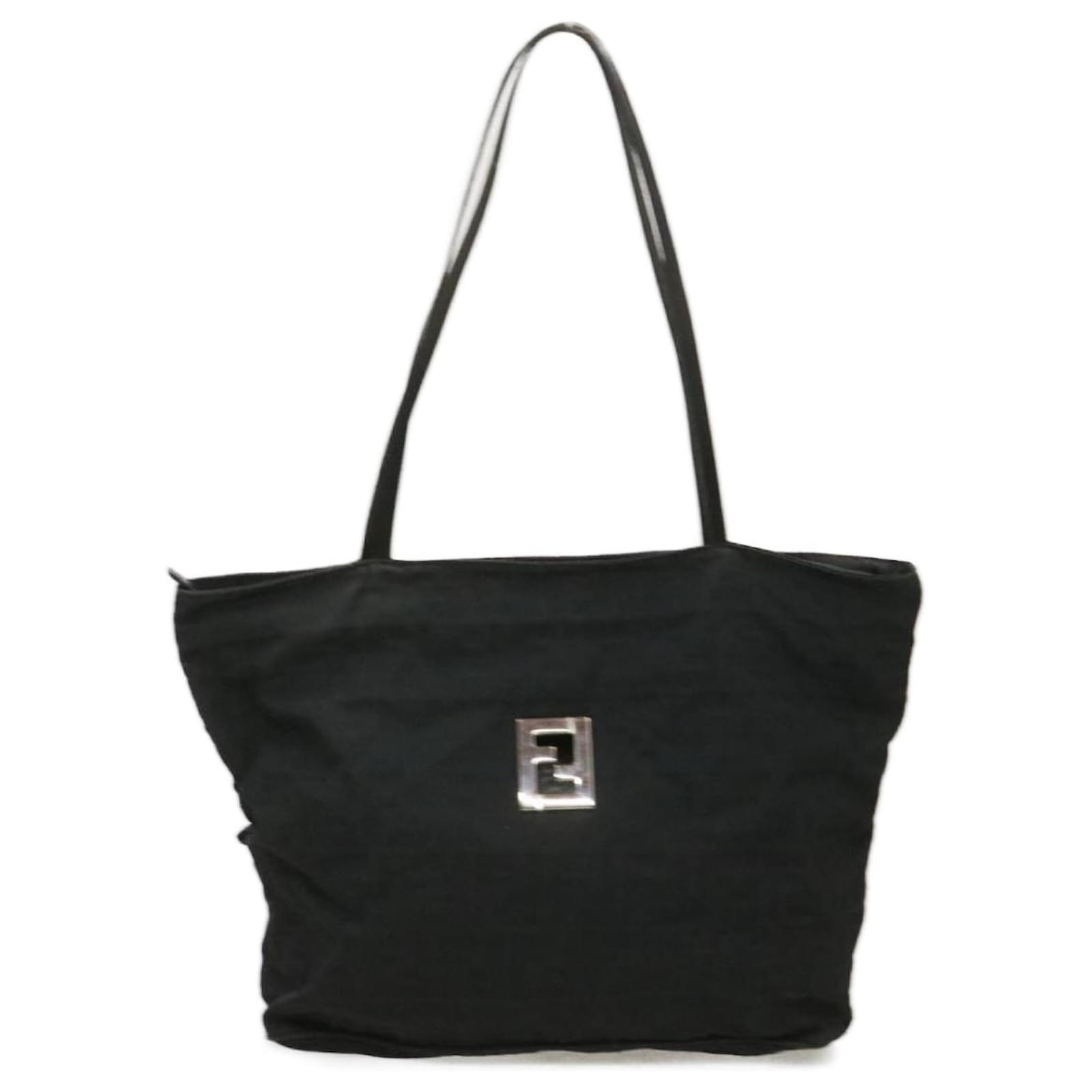 Vintage Fendi Black Canvas Bag