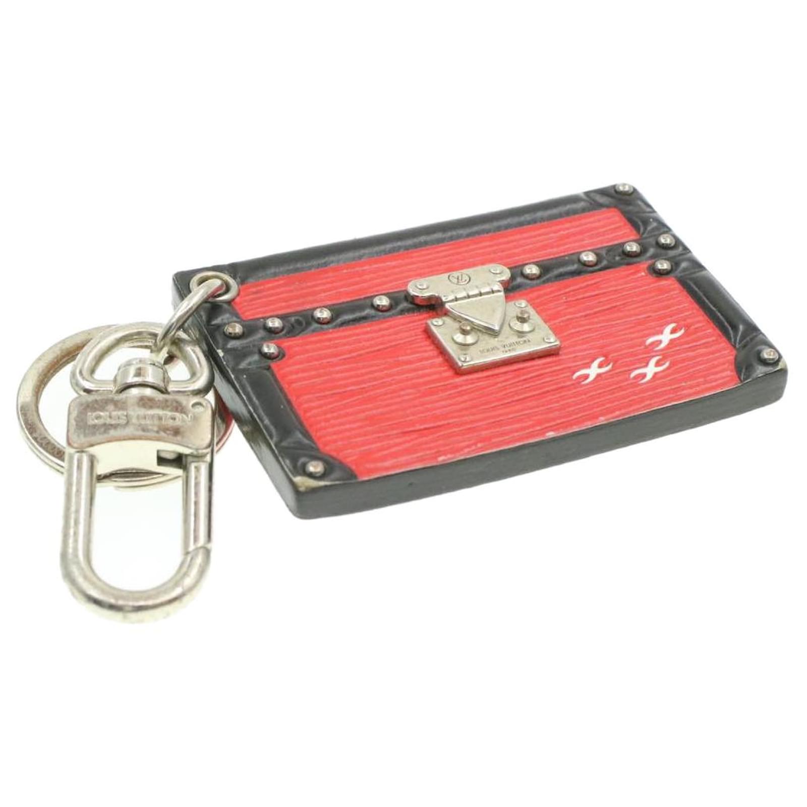 LOUIS VUITTON Epi Petite Malle Trunk Key Ring Charm Red M00005 LV