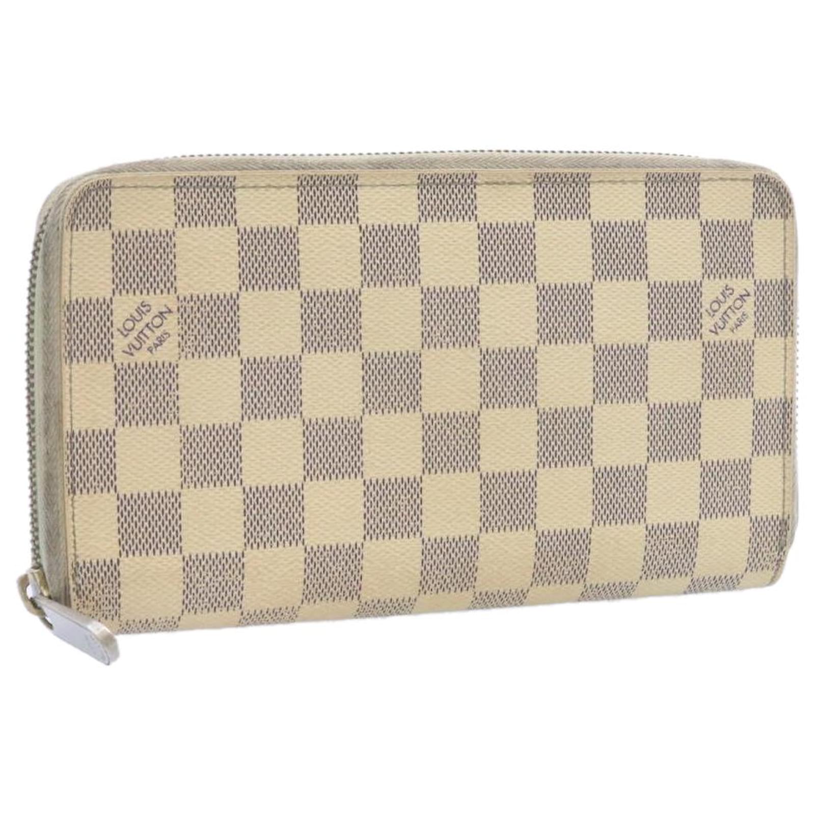 Louis Vuitton Zip Around Damier Azur Wallet White