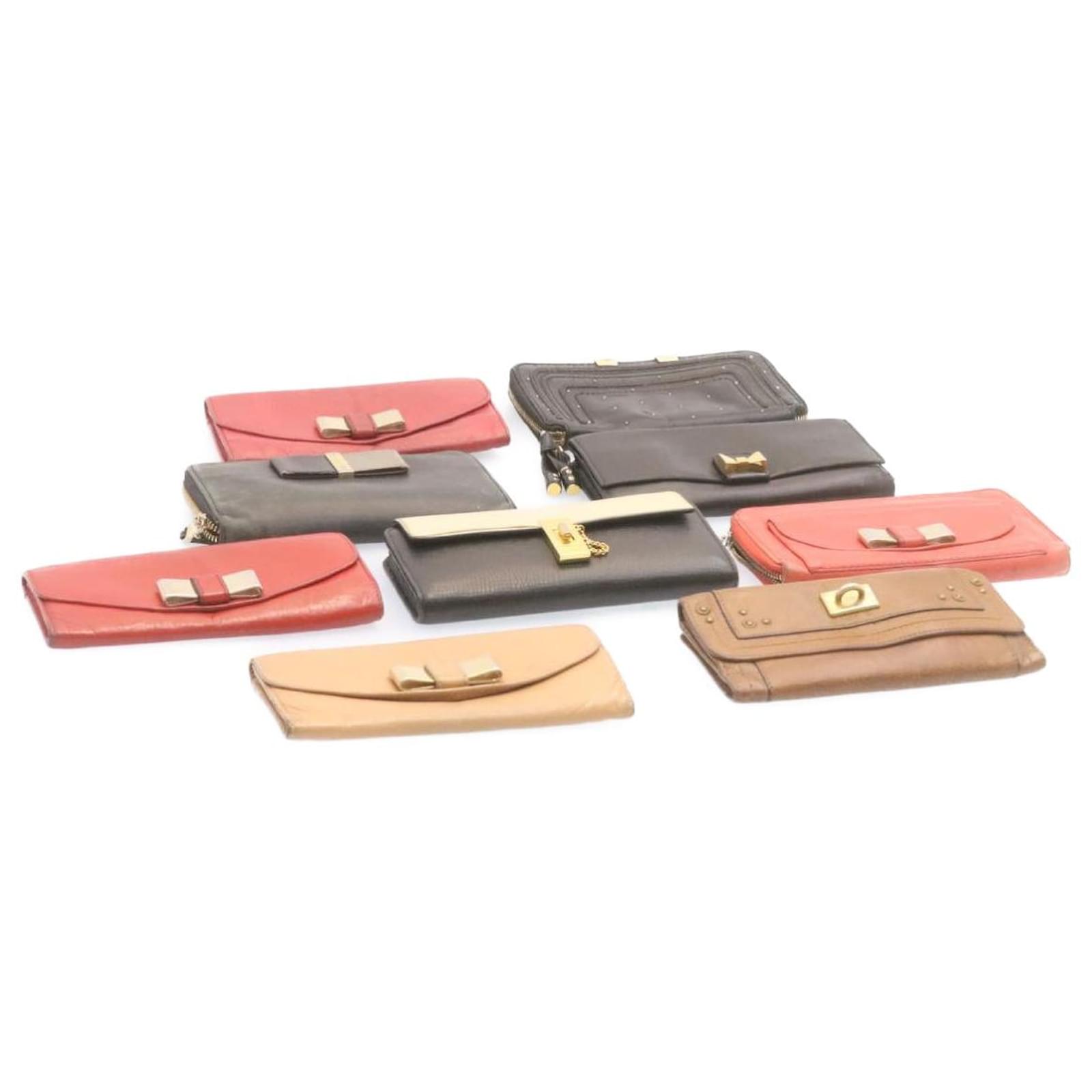 chloe red wallet