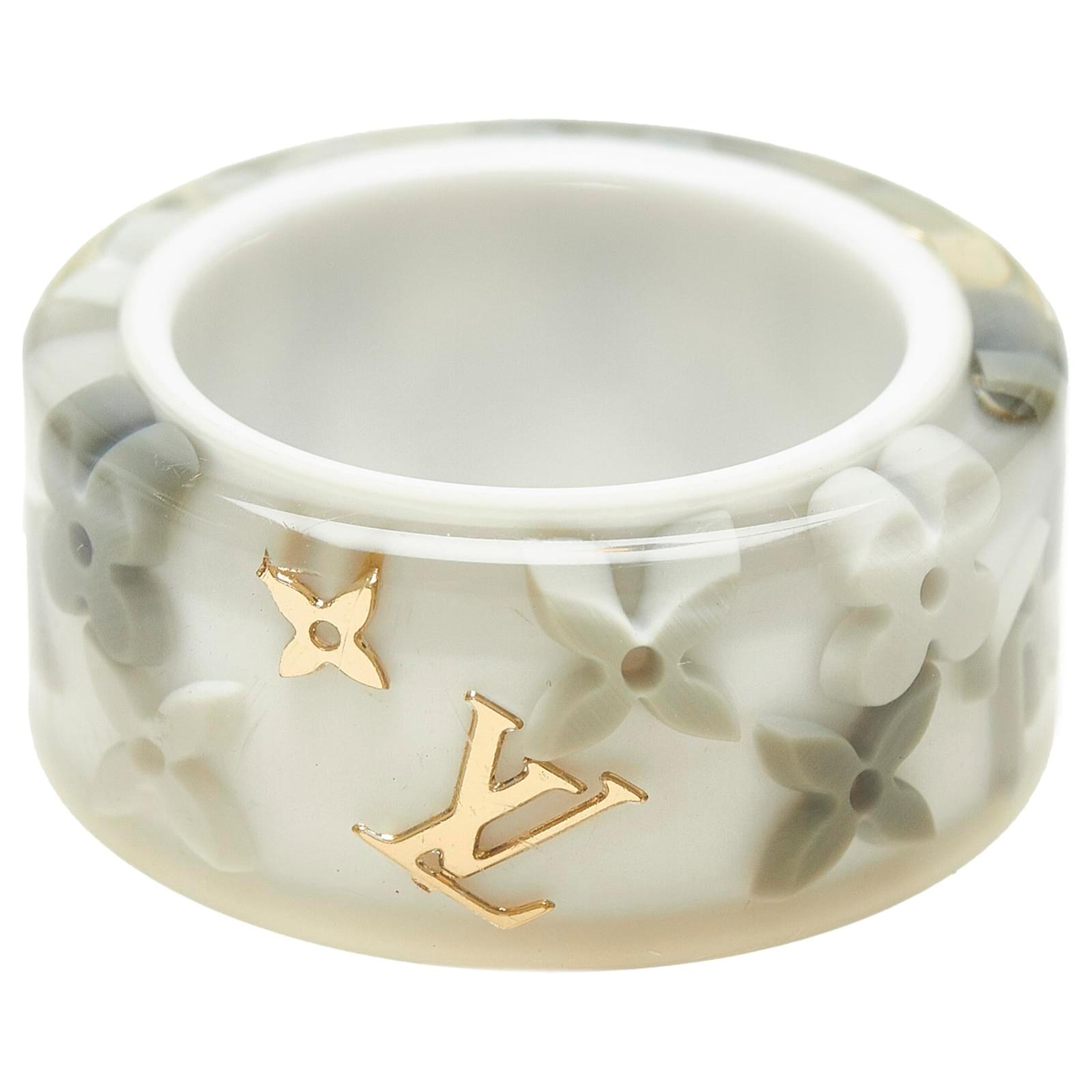 Louis Vuitton Inclusion Ring Resin with Crystals Clear 775461