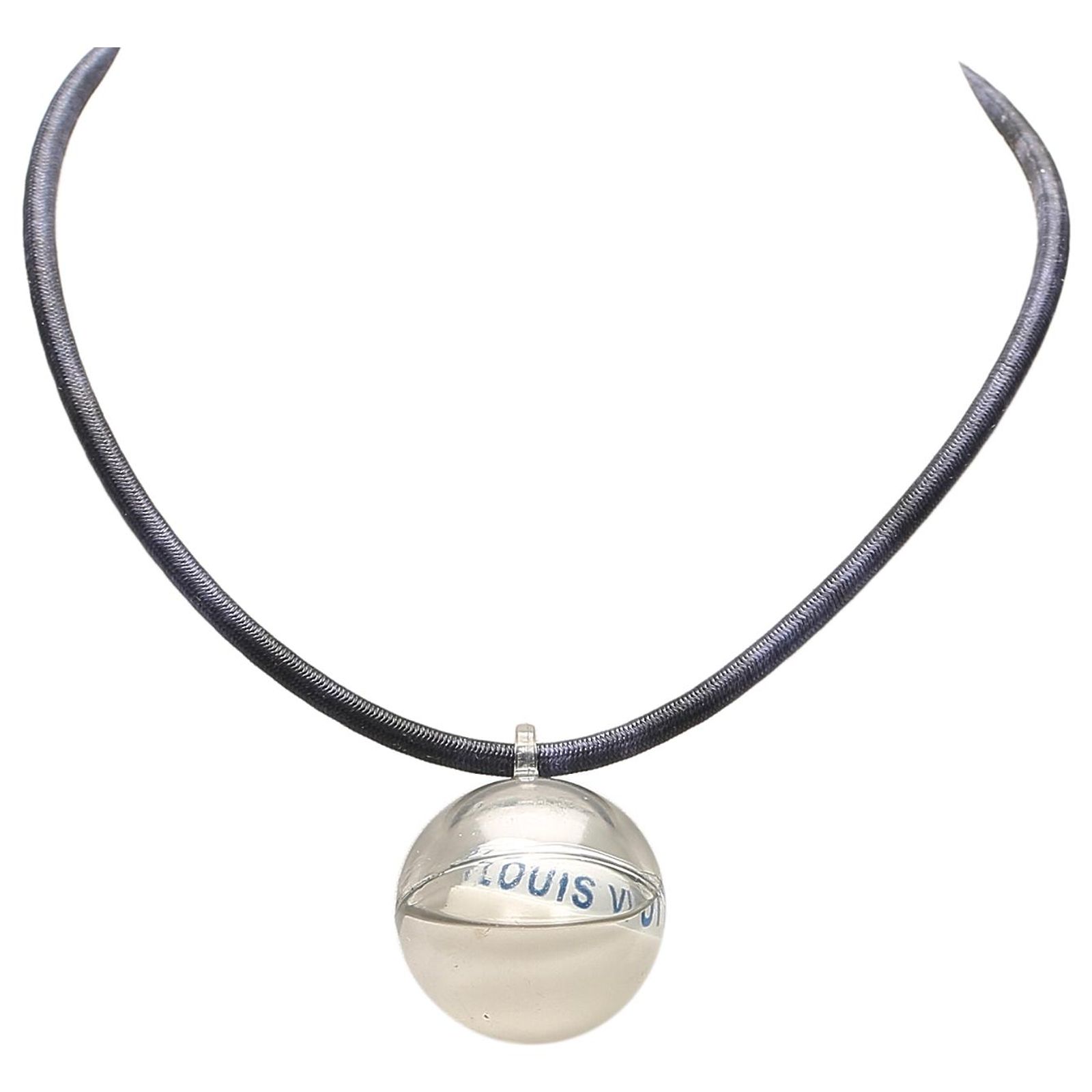 Louis Vuitton White LV Cup 2000 Compass Necklace Blue Dark blue