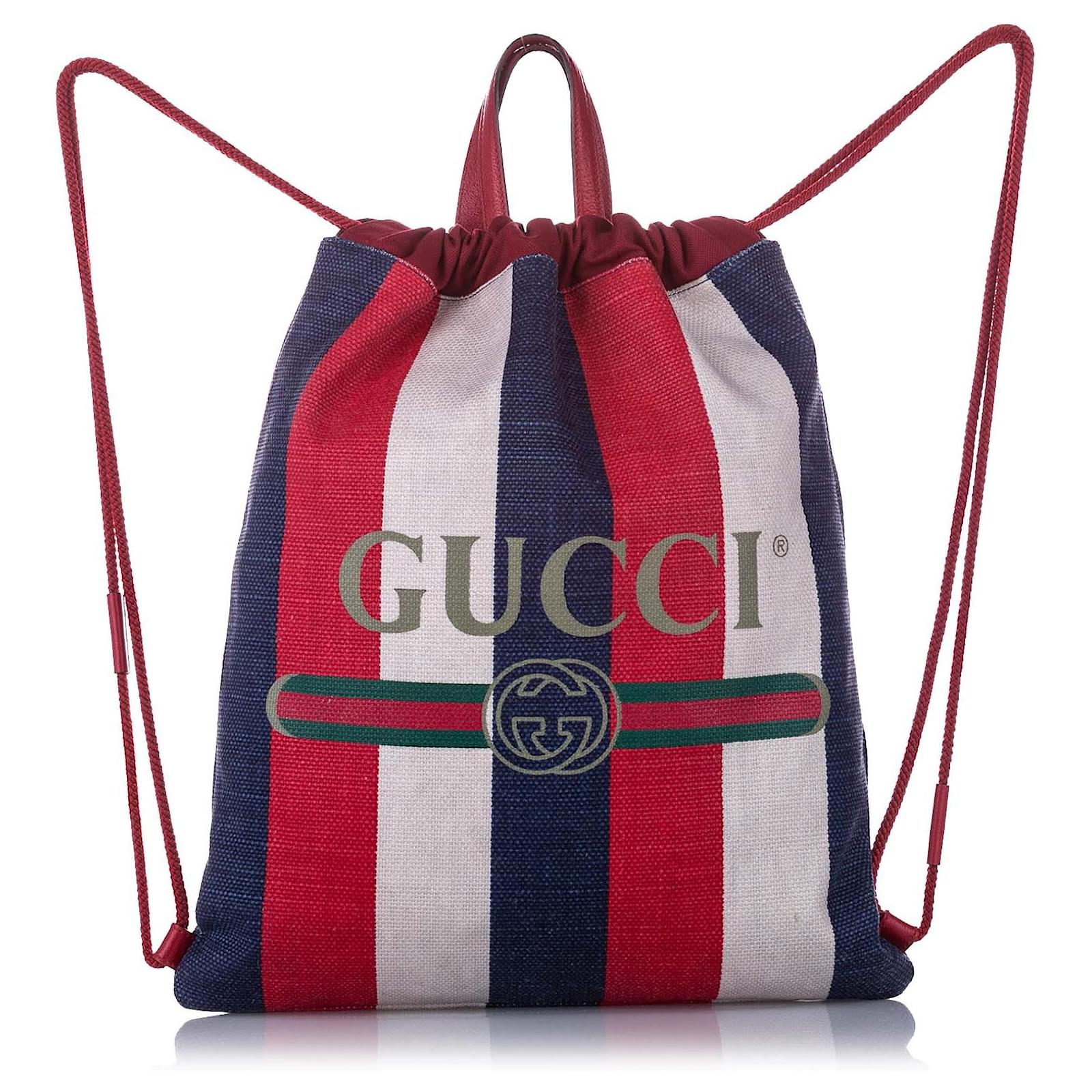 gucci stripe backpack