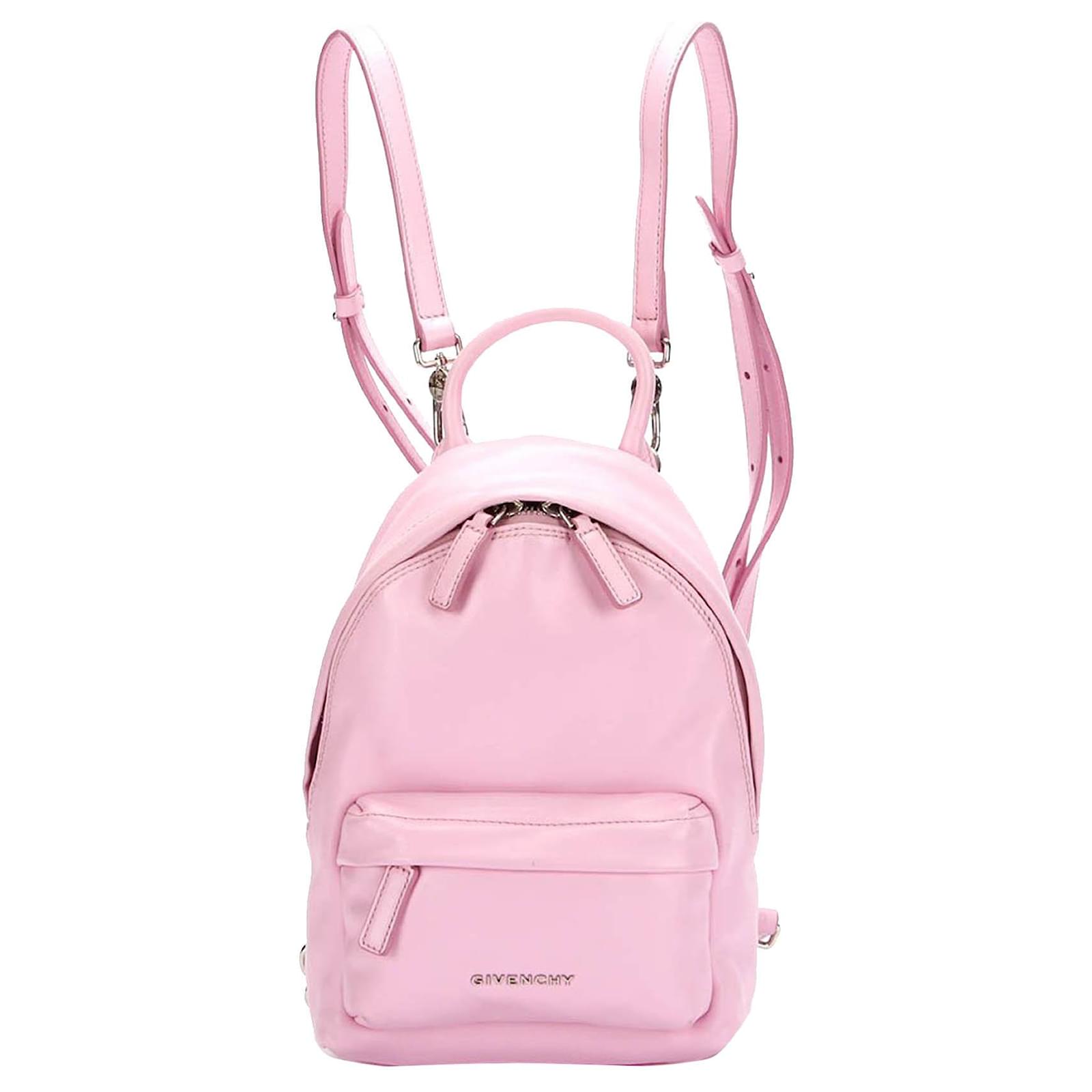 Givenchy Pink Nano Classic Leather Backpack Pony-style calfskin