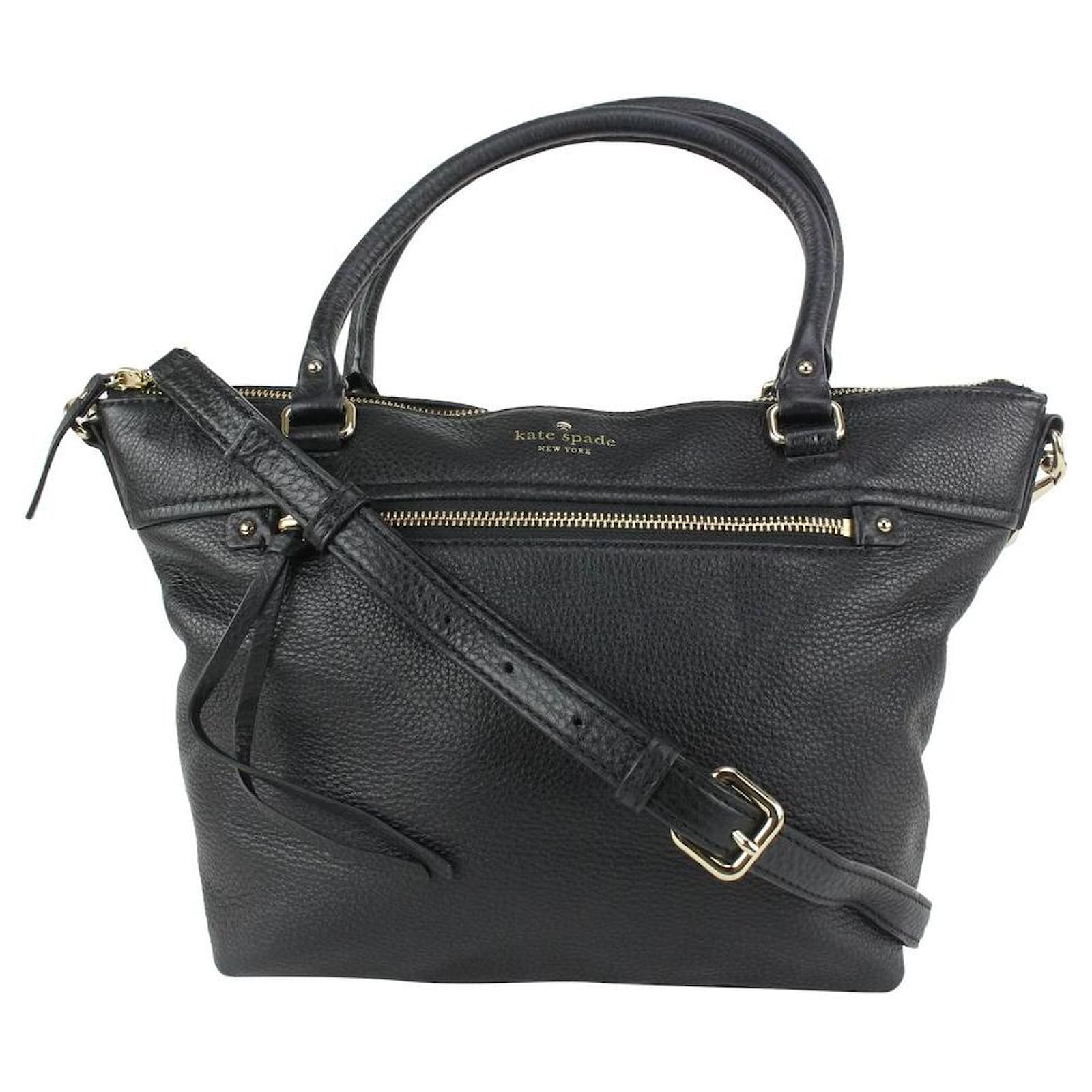 Kate Spade black leather 2Way Tote Bag  - Joli Closet