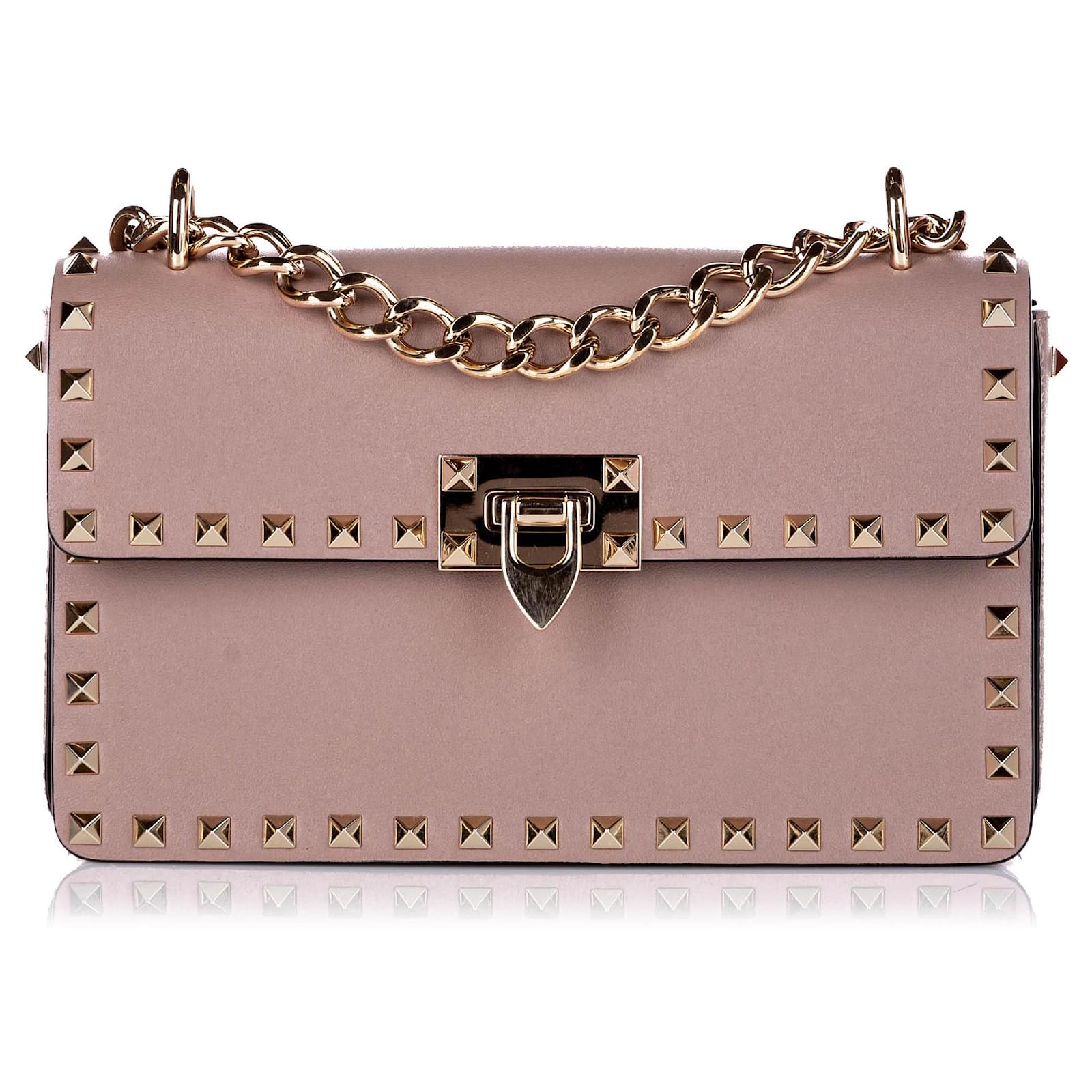 Valentino Tonal Rockstud Leather Clutch Bag