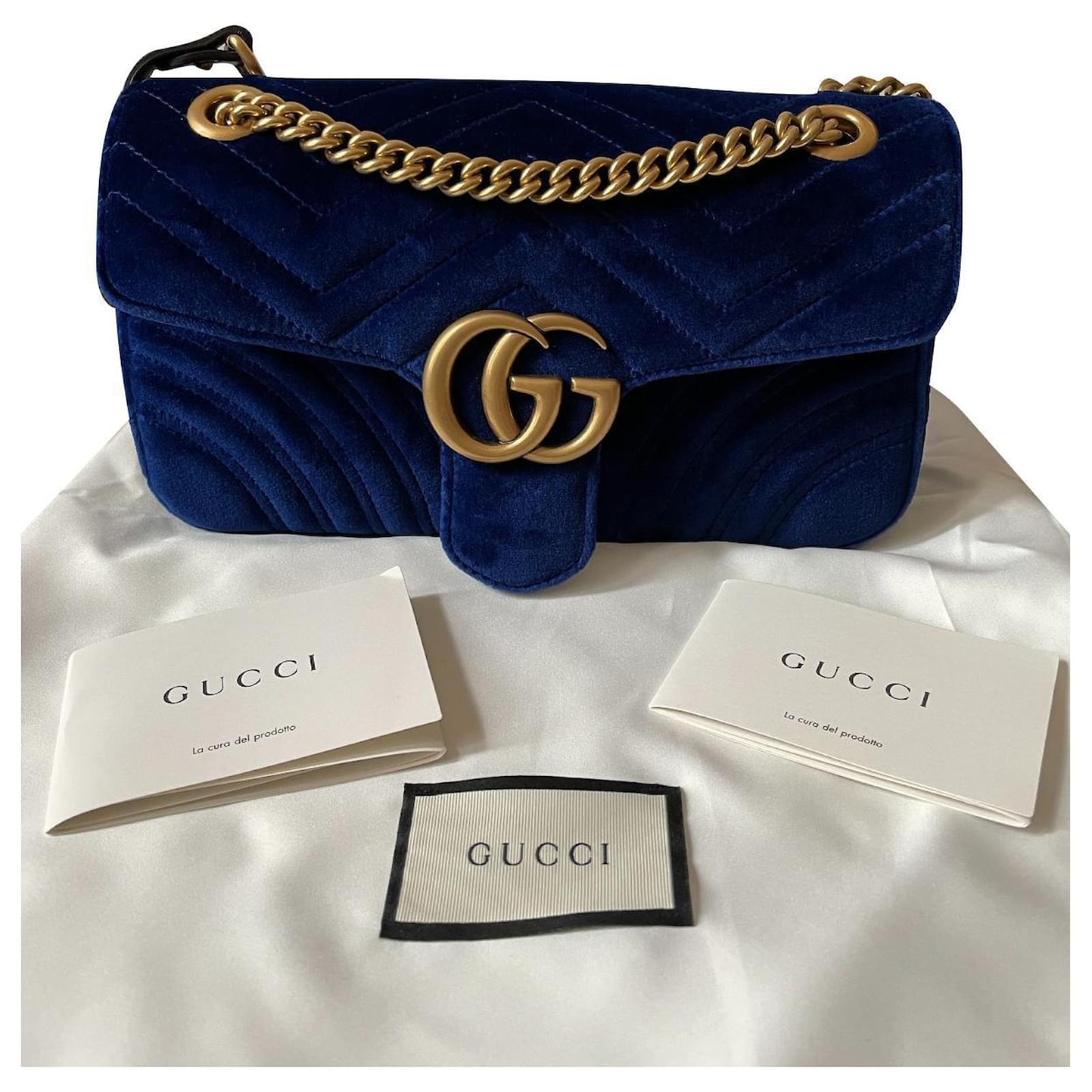 Sac Gucci Marmont bleu – Closet2Closet.Paris