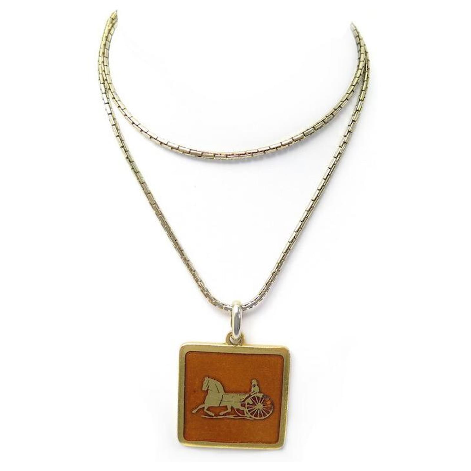 Céline VINTAGE CELINE LOGO PENDANT BIG CHAIN CHAIN 83 CM GOLD