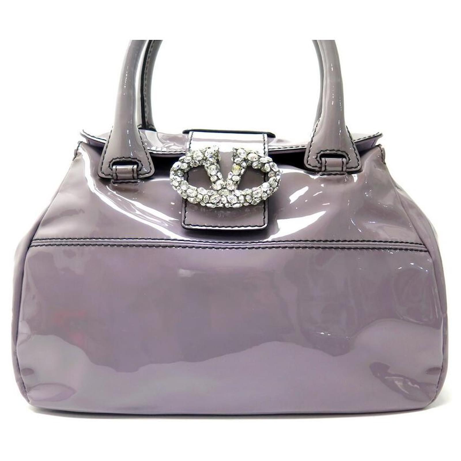 BY FAR BABY AMBER PURPLE HAZE PATENT LEATHER HANDBAG 2025