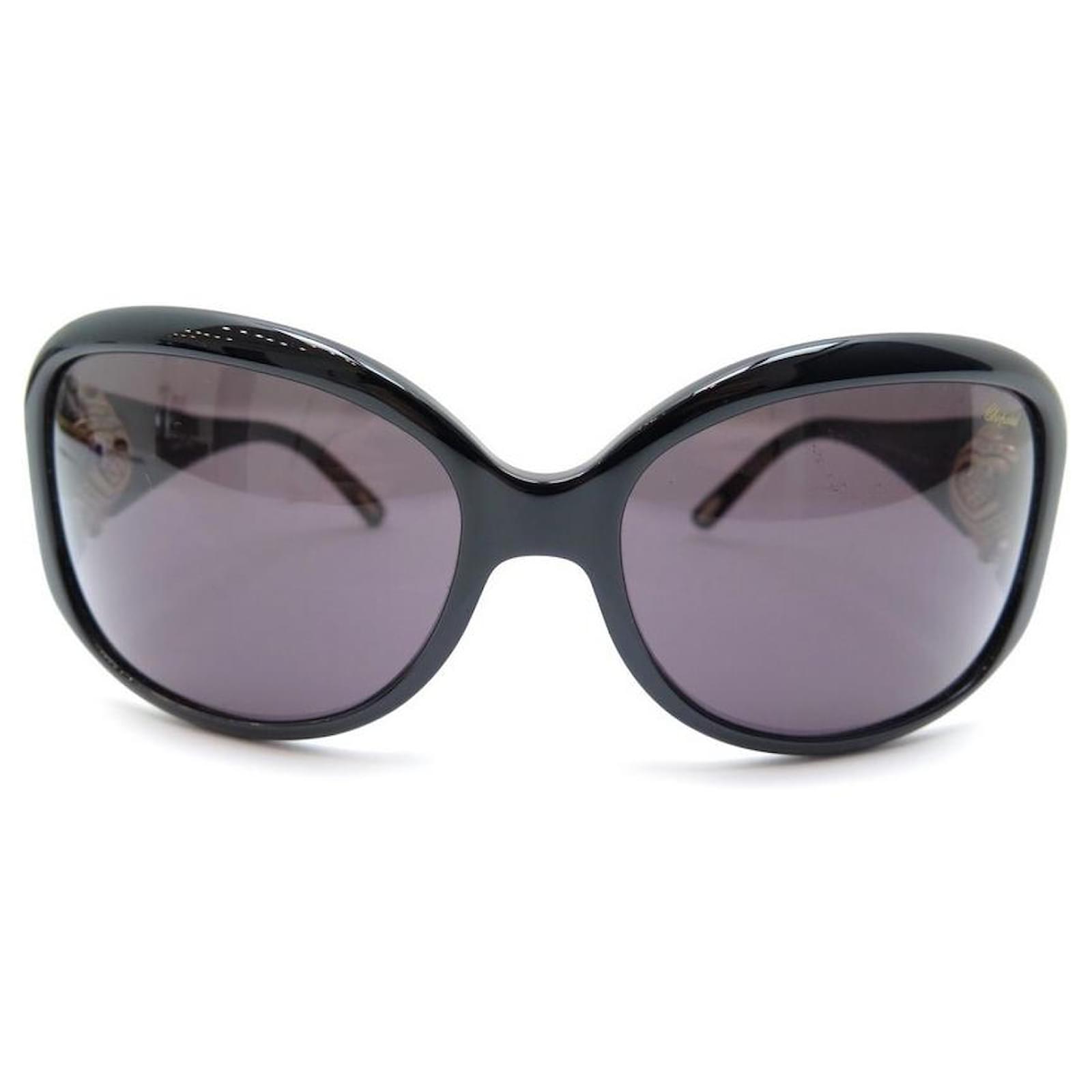 NEW CHOPARD SCH SUNGLASSES075 BLACK RESIN NEW SUNGLASSES CASE