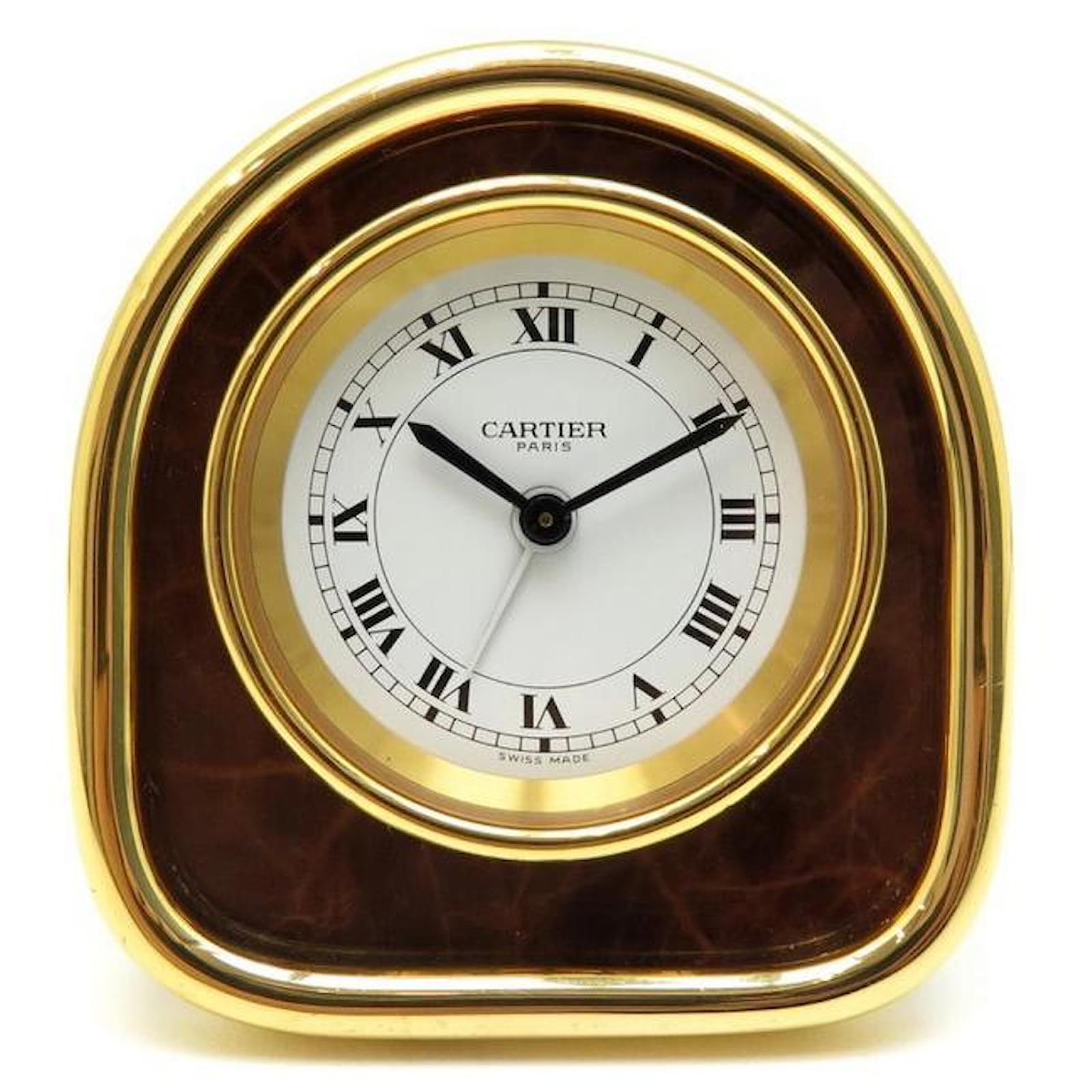 VINTAGE CARTIER PENDULETTE TRAVEL CLOCK 7504 IN GOLD GOLD TRAVEL CLOCK