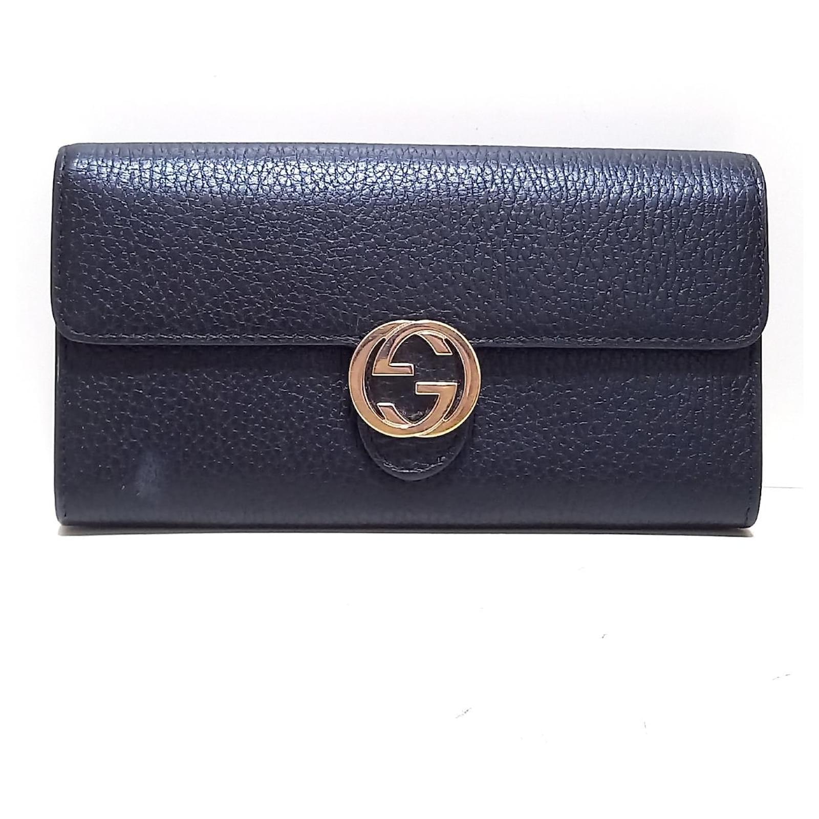 gucci wallet navy blue