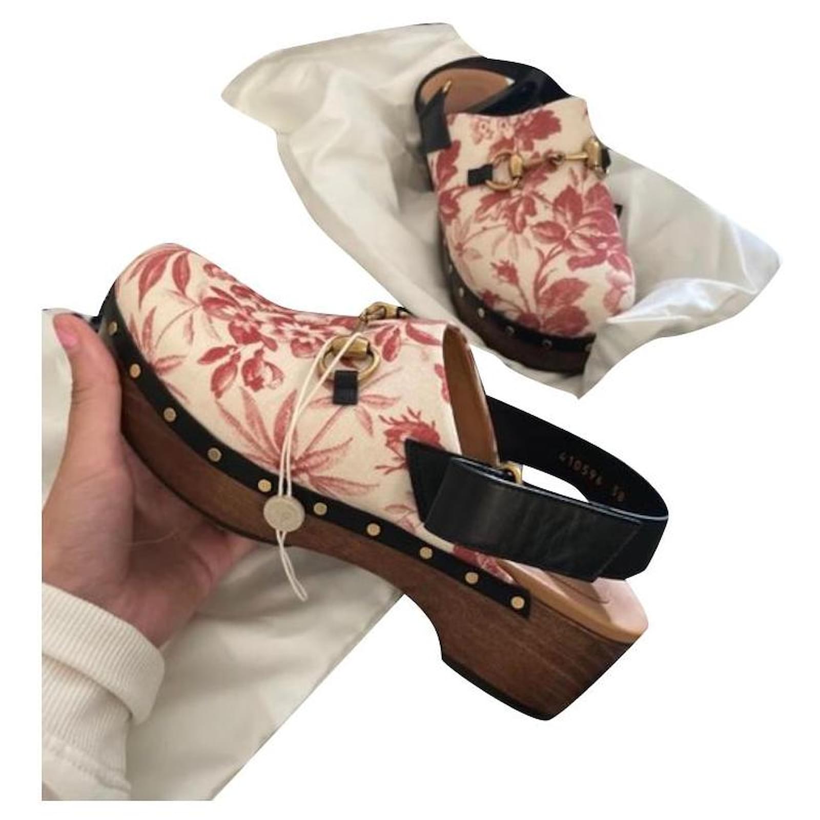 Gucci Zueco Multicolor Lienzo ref.341646 - Joli Closet