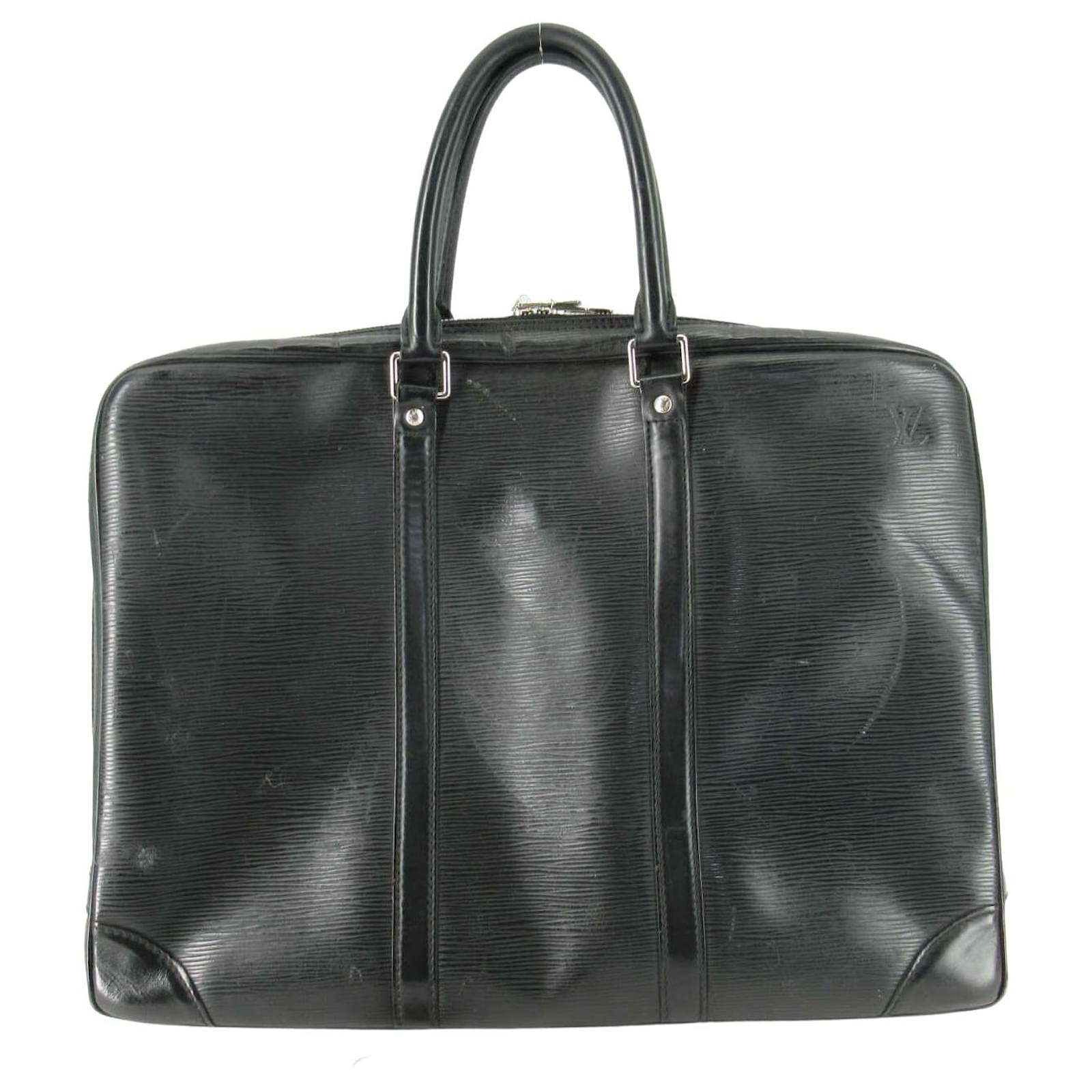Louis Vuitton Porte Document Business Black Leather ref.343053 - Joli ...