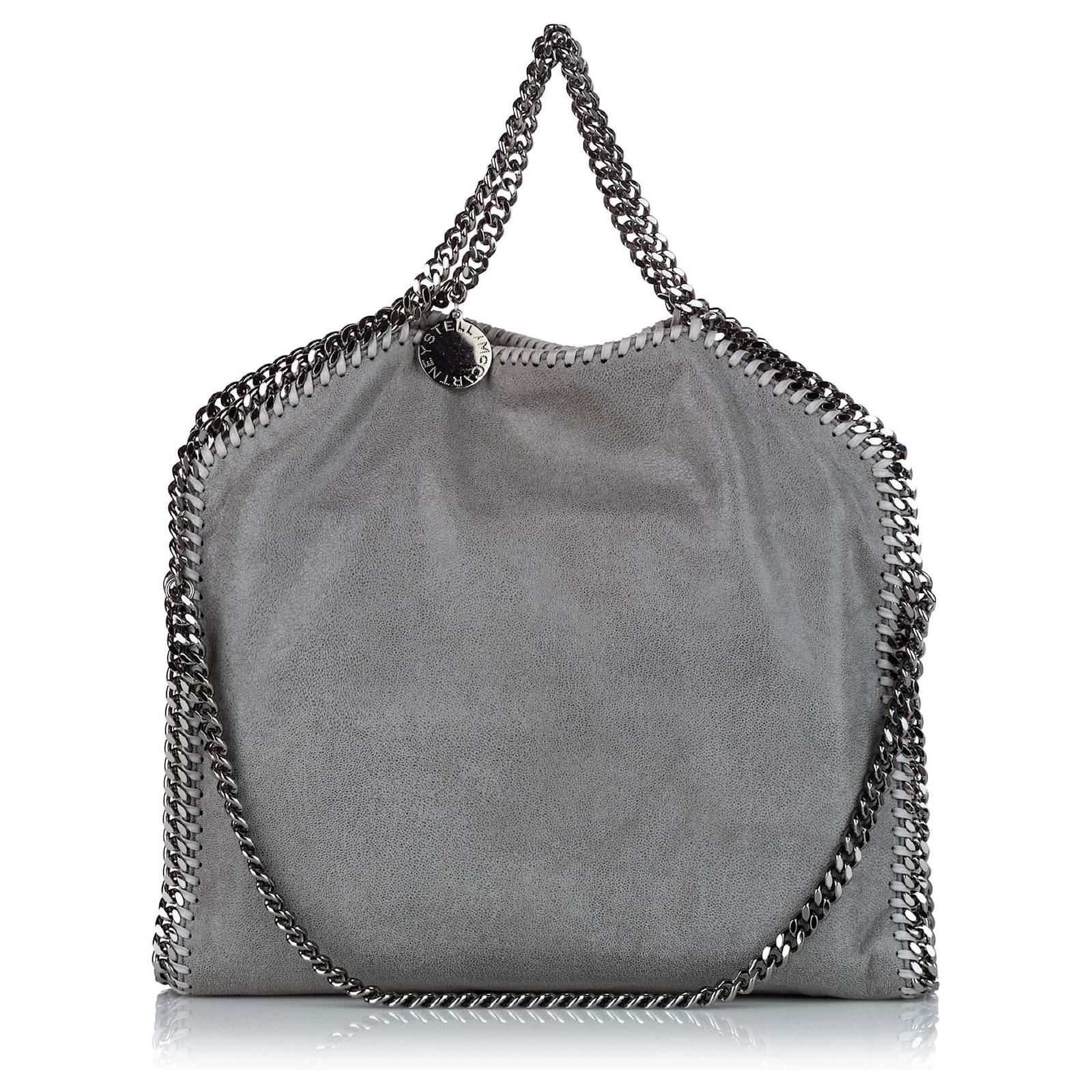 Women Grey Falabella Fold-Over Tote