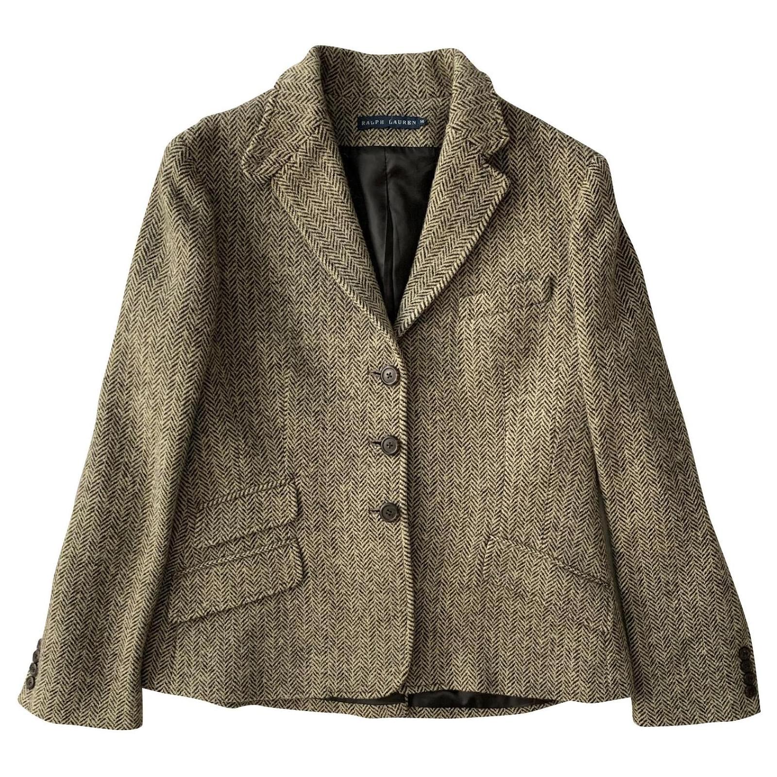 Ralph Lauren Wool blazer jacket Beige ref.344351 - Joli Closet