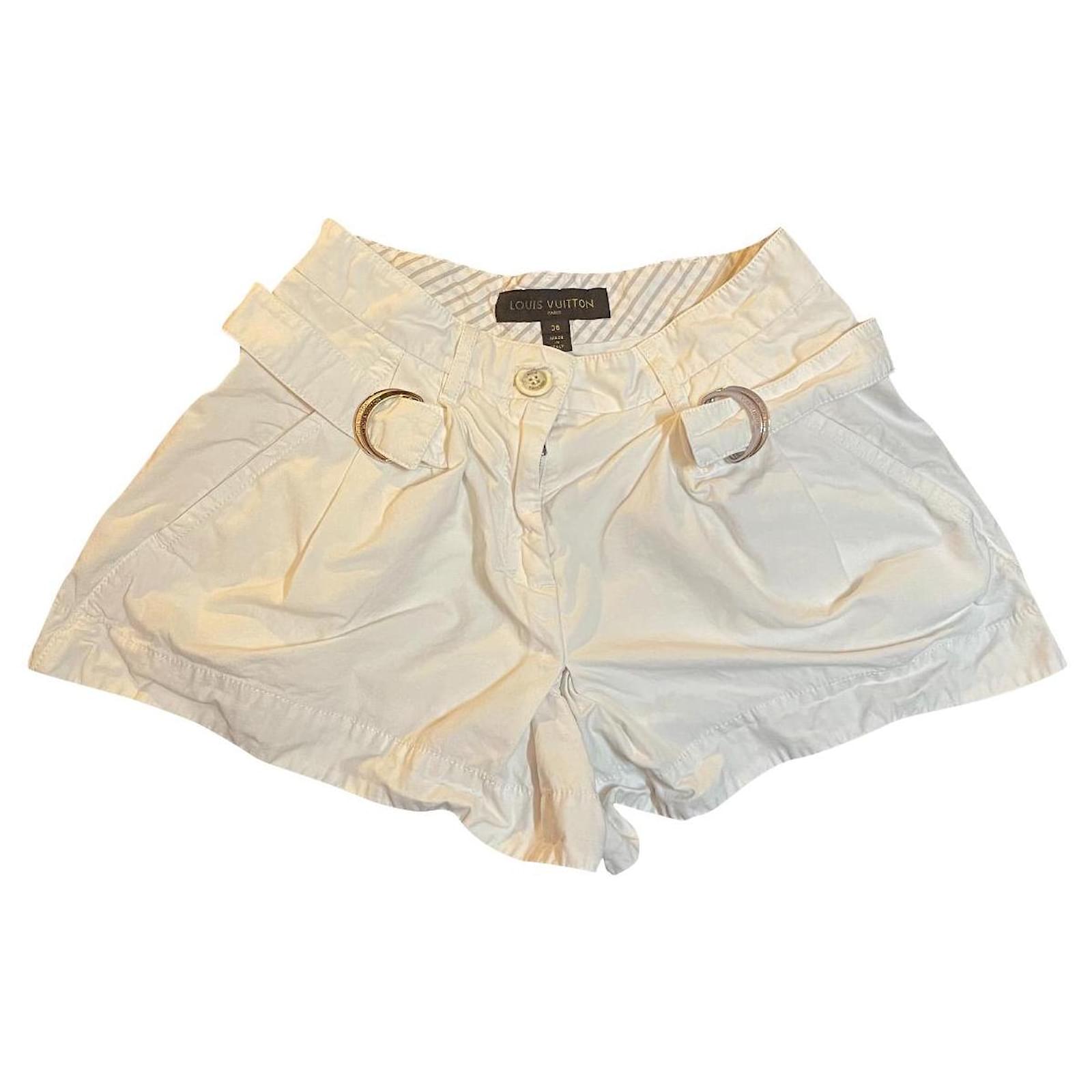 Louis Vuitton Pantaloncini Bianco Cotone ref.344765 - Joli Closet