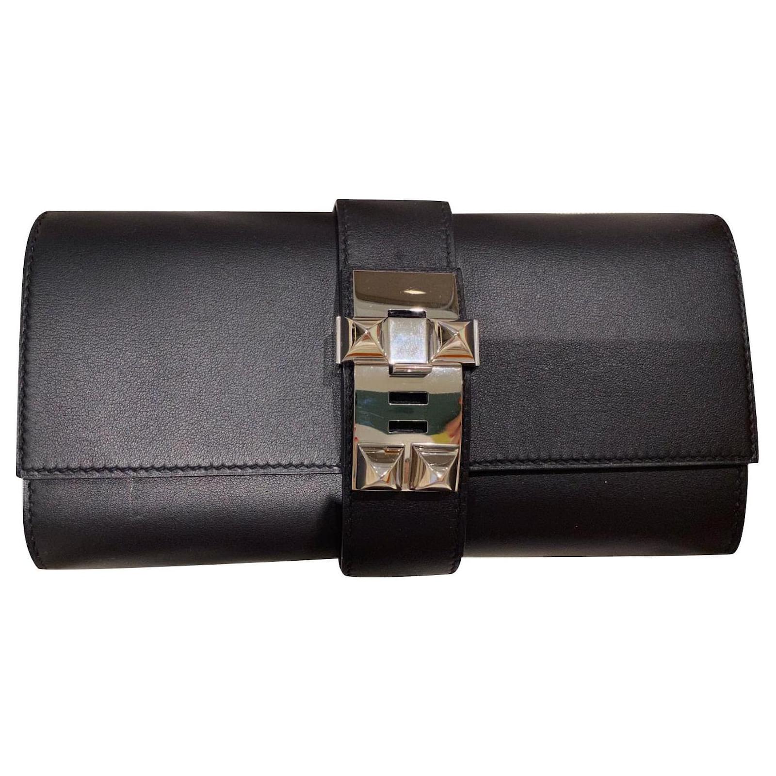 Médor Hermès Wallets Black Leather ref.345348 Joli Closet