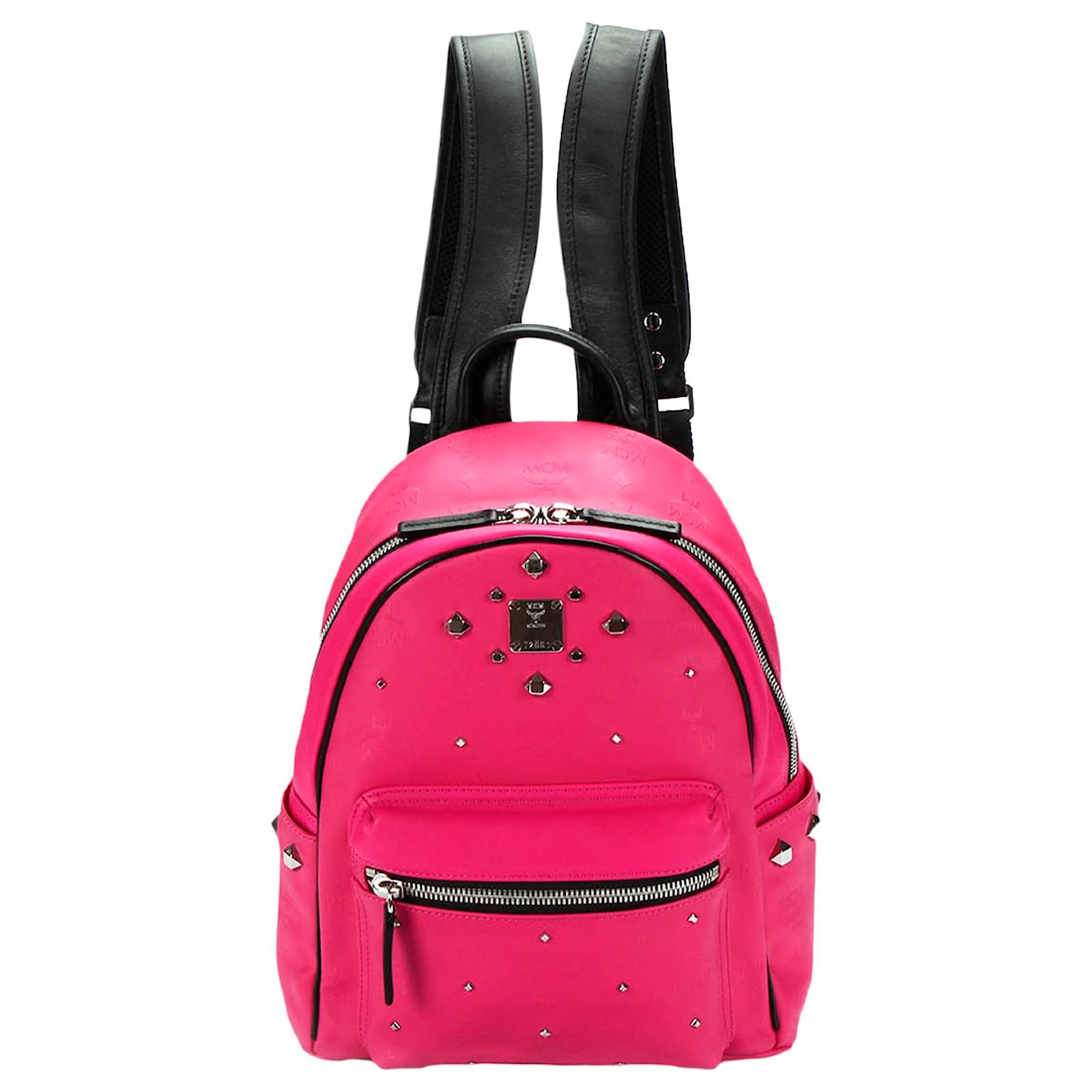 Mcm neon pink discount backpack