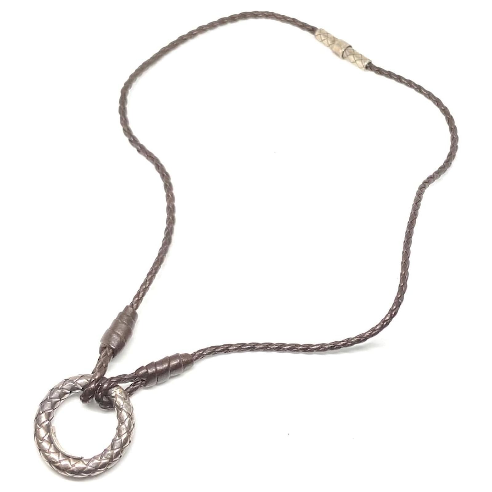 【送料&関税込】Bottega Veneta Leather Open Necklace Bottega Veneta Leather Open Necklace | italist