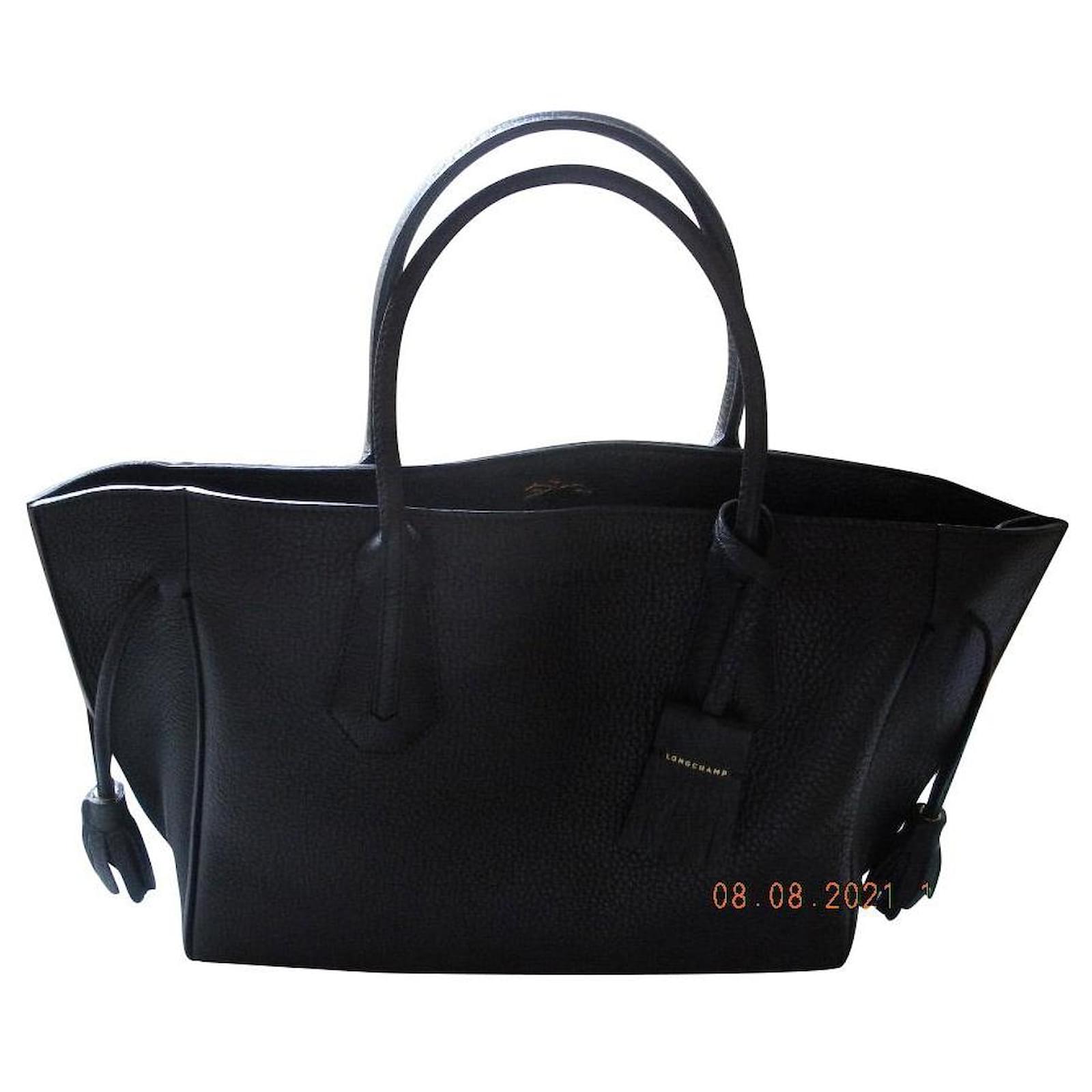 Longchamp Penelope M Black Nylon ref.346560 Joli Closet