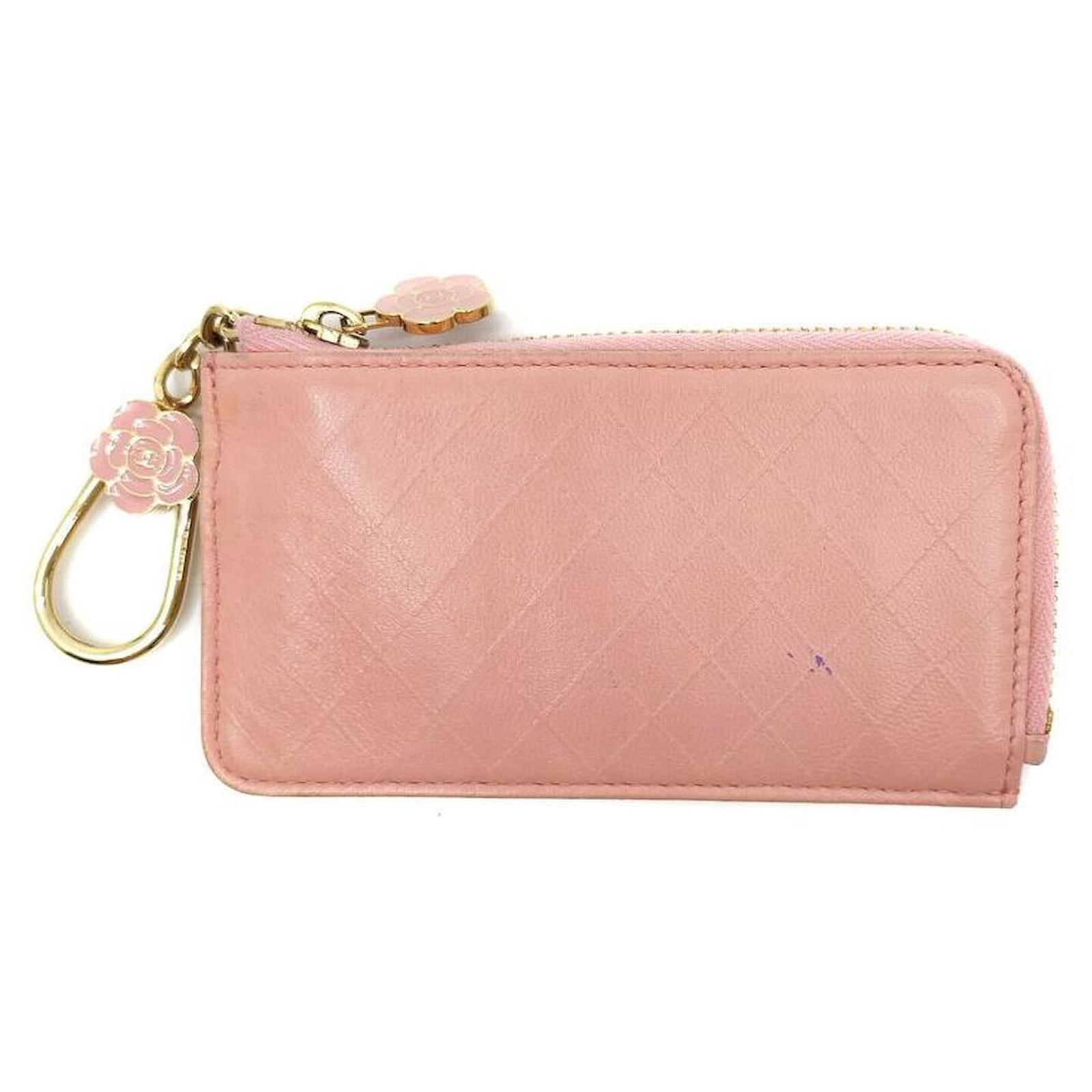 Chanel Pink Quilted Leather Coin Purse Key Chain Pouch  - Joli  Closet