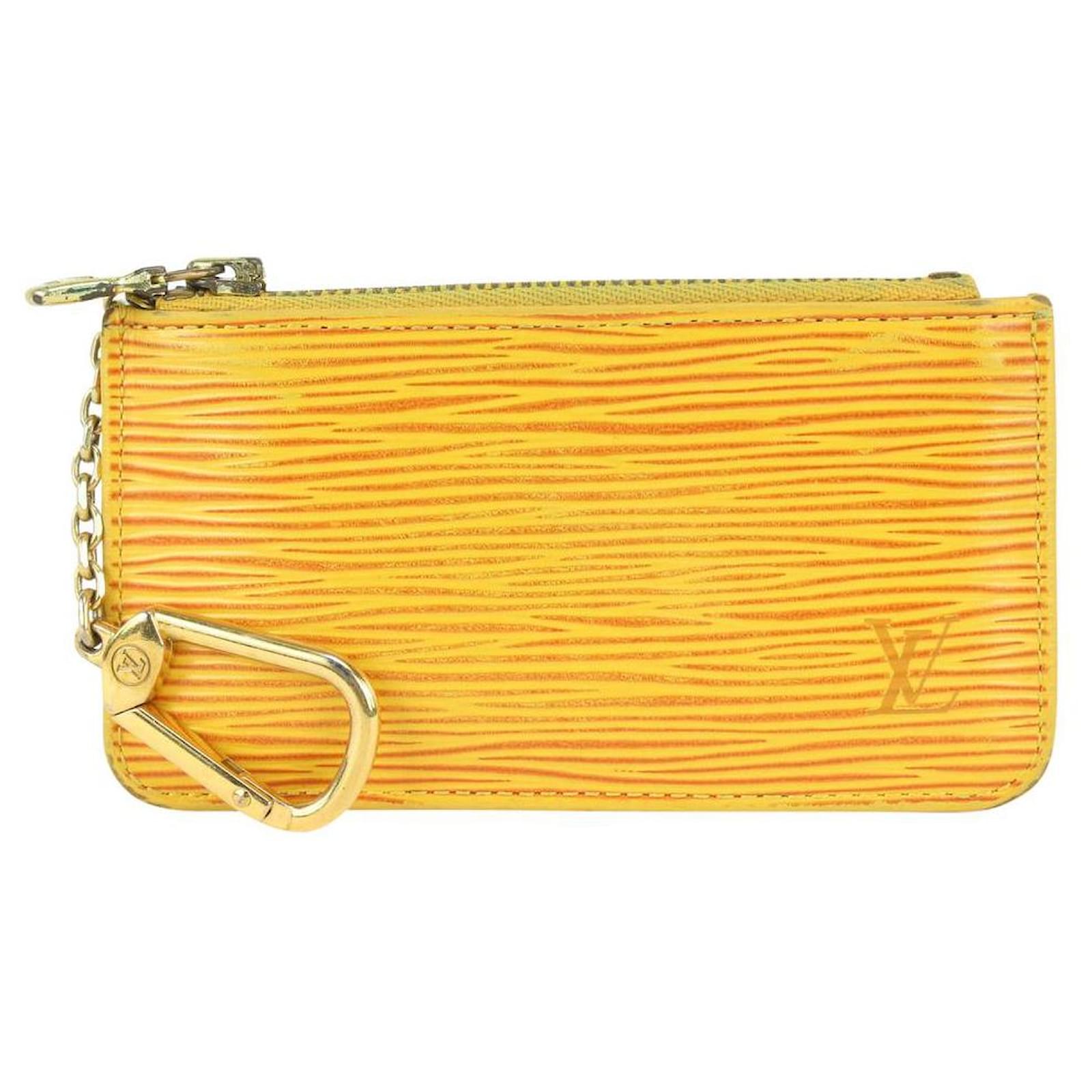 Louis Vuitton Yellow Epi Leather Pochette Cles Keychain Key Pouch  ref.346721 - Joli Closet