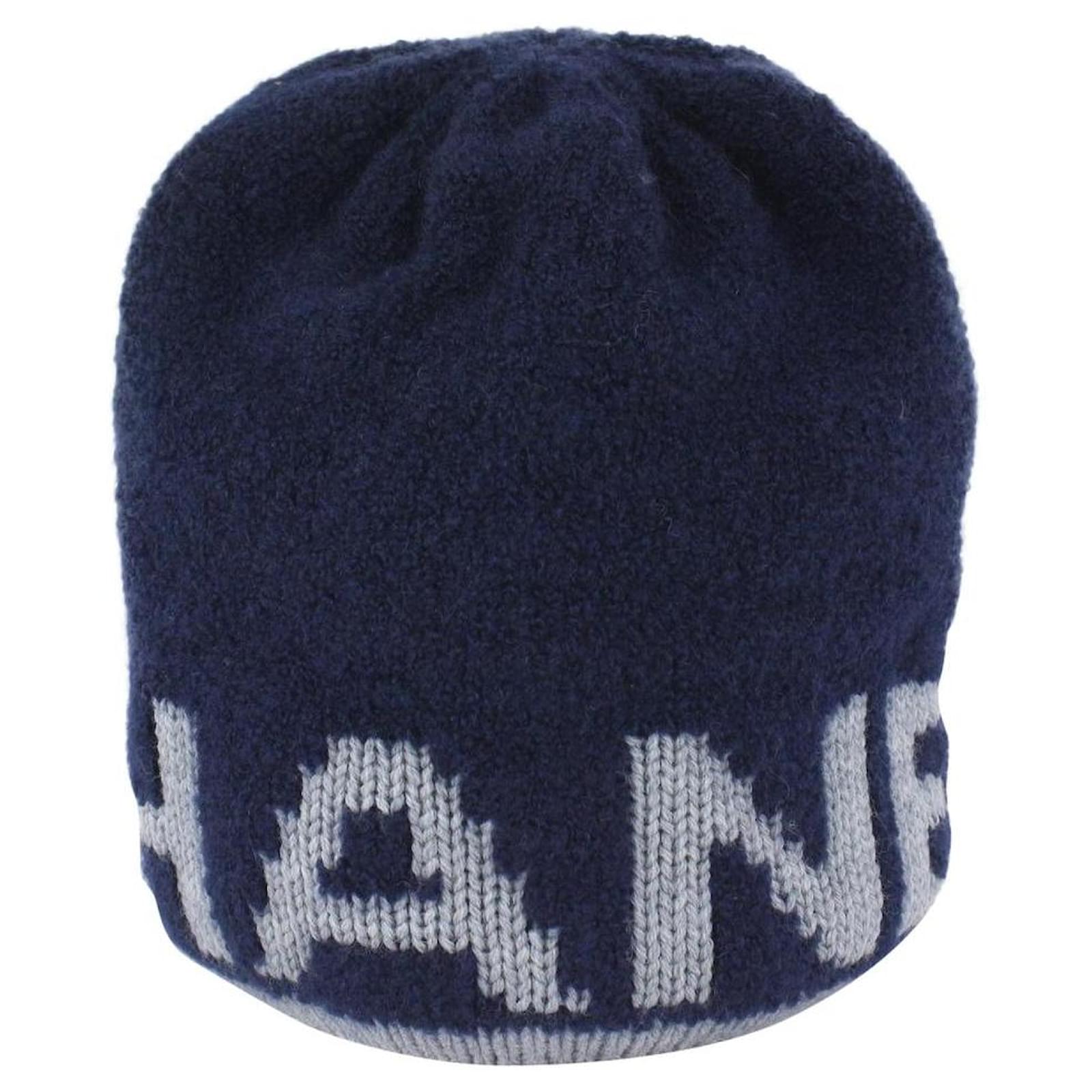 Chanel Navy blue 21B Cloche Beanie Hat Cap Ski Snowboard  - Joli  Closet