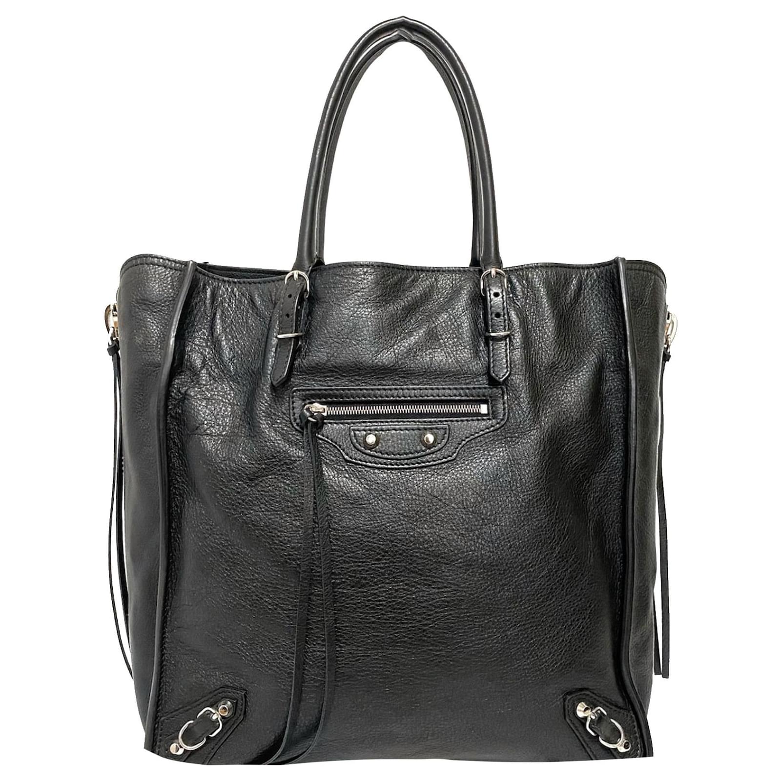 Balenciaga Black Papier A5 Leather Tote Bag Pony-style calfskin ref.346812  - Joli Closet