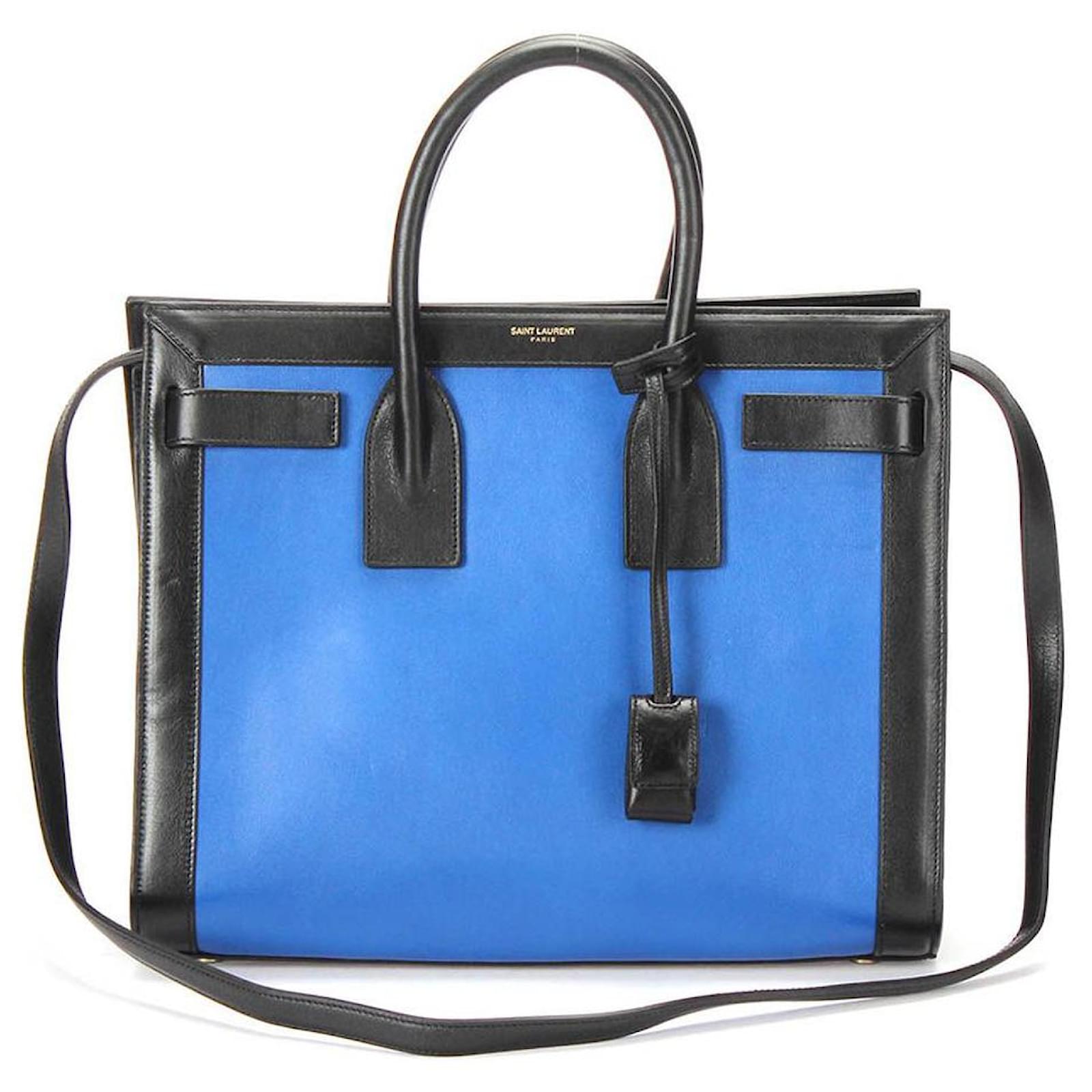 Yves Saint Laurent Laurent Classic Mini Joule Sucé 355153 en bleu Cuir  ref.347645 - Joli Closet