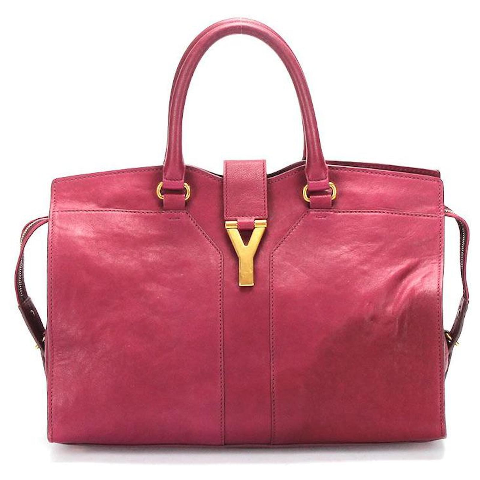 Yves Saint Laurent Laurent Cabas Y Line Hand Bag 279079 In red