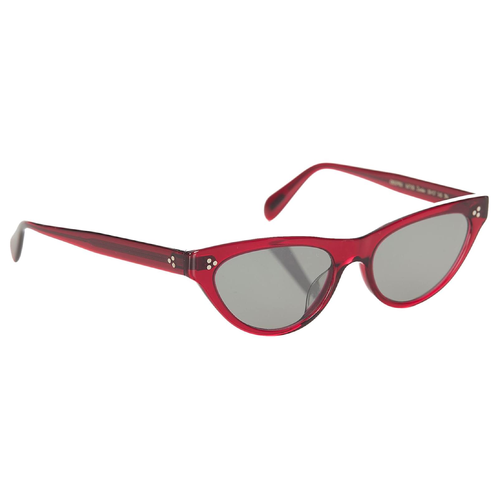 Oliver Peoples Lila getönte Zasia Sonnenbrille Rot Kunststoff  -  Joli Closet