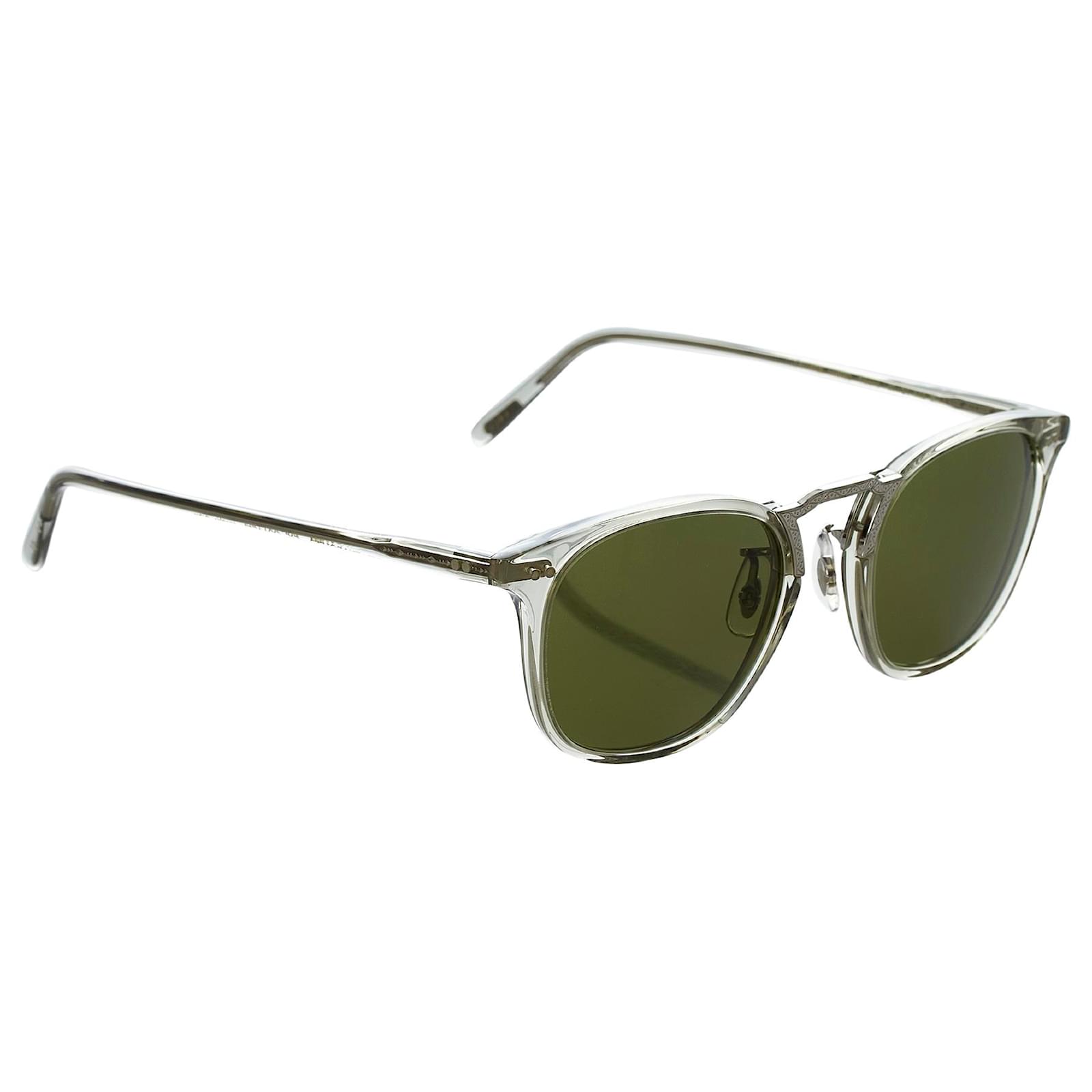 Oliver Peoples Green Roone Tinted Sunglasses Grey Plastic  - Joli  Closet