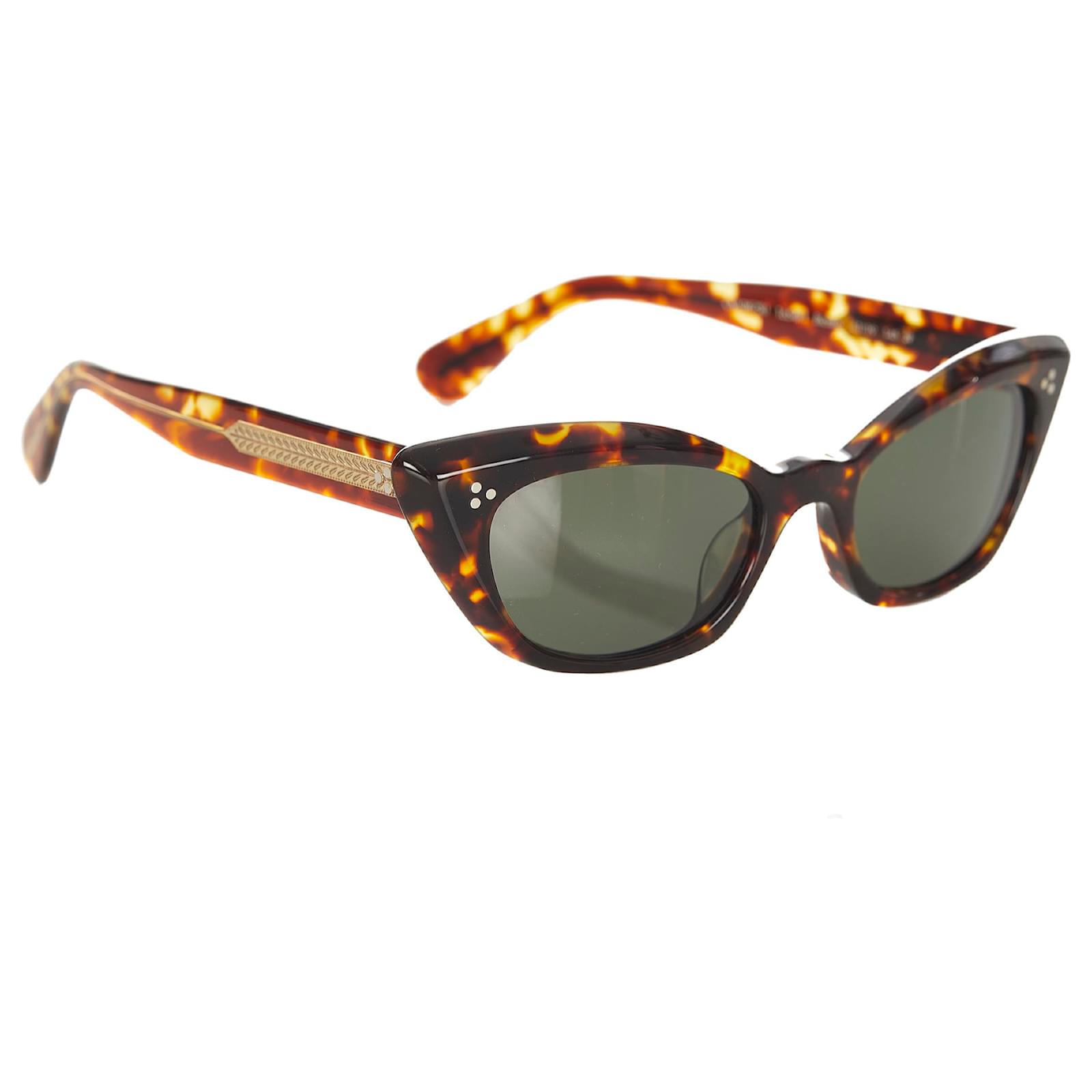 Oliver Peoples Brown Bianka Tinted Sunglasses Plastic  - Joli  Closet