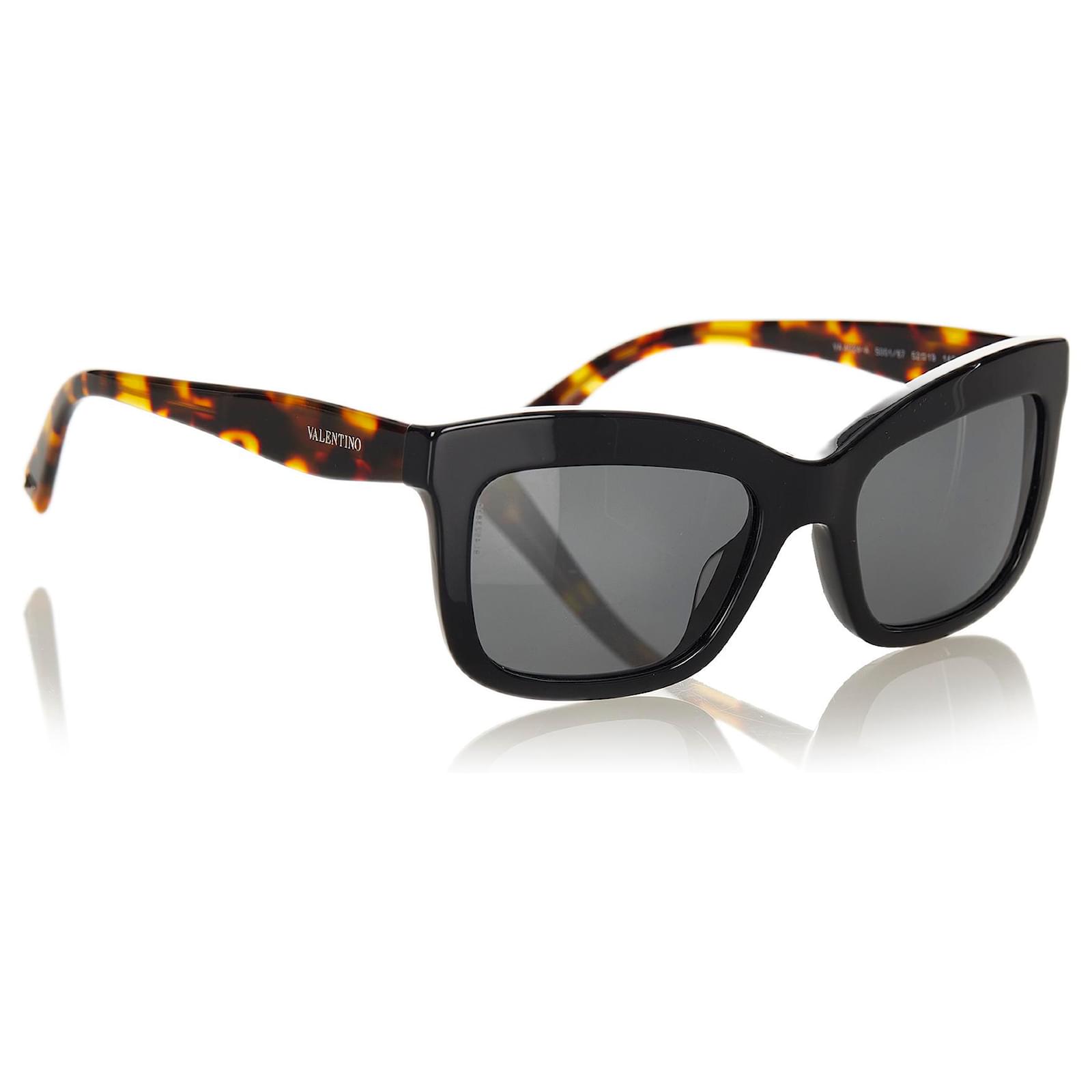 Occhiali da sole colorati quadrati neri Valentino Nero Plastica ref.347841  - Joli Closet