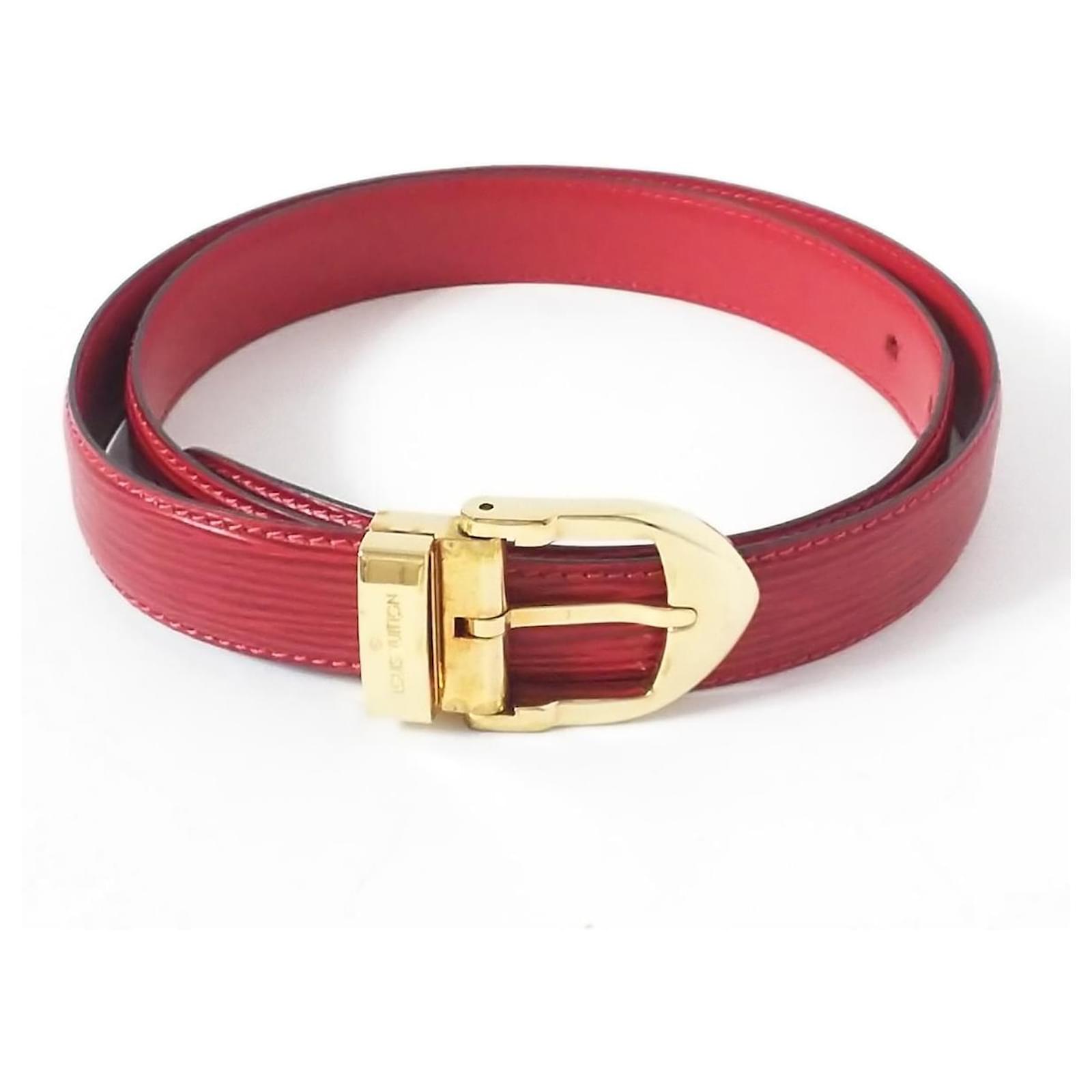 Louis Vuitton Belt Red Leather ref.347916 - Joli Closet