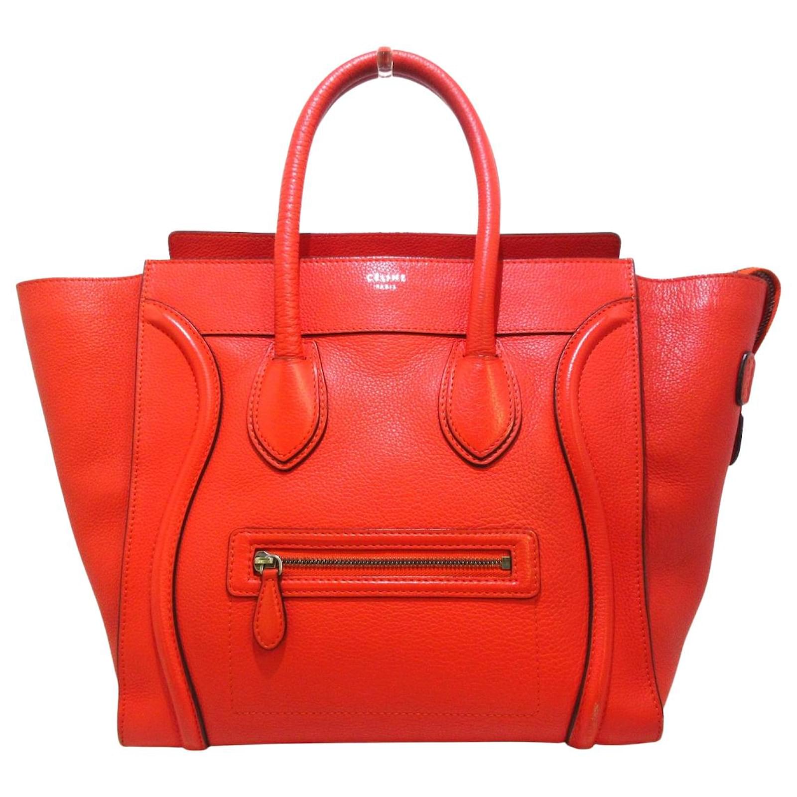 celine luggage red