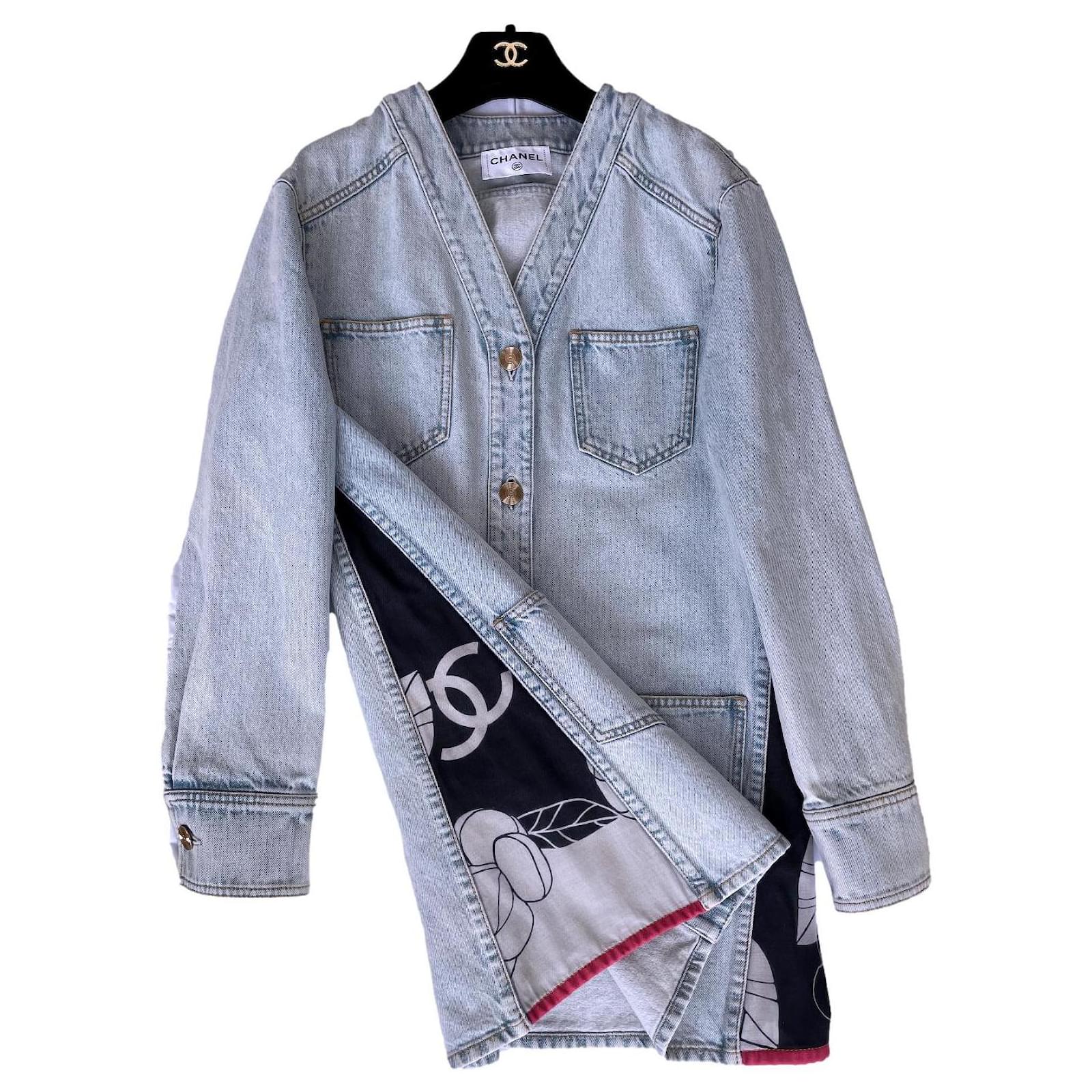 Jacket  Cotton tweed blue white  navy blue  Fashion  CHANEL