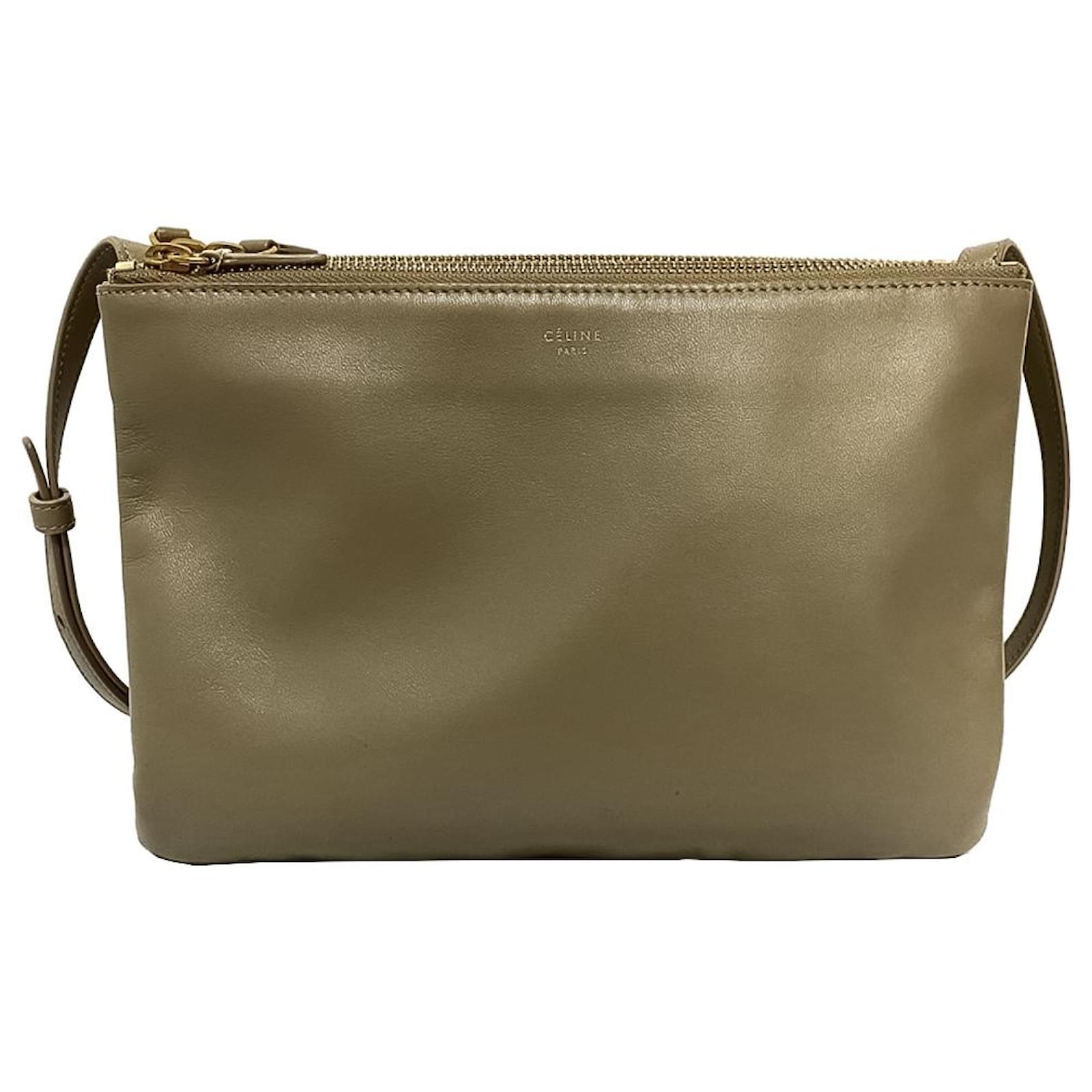 Celine Green Trio Leather Crossbody Bag