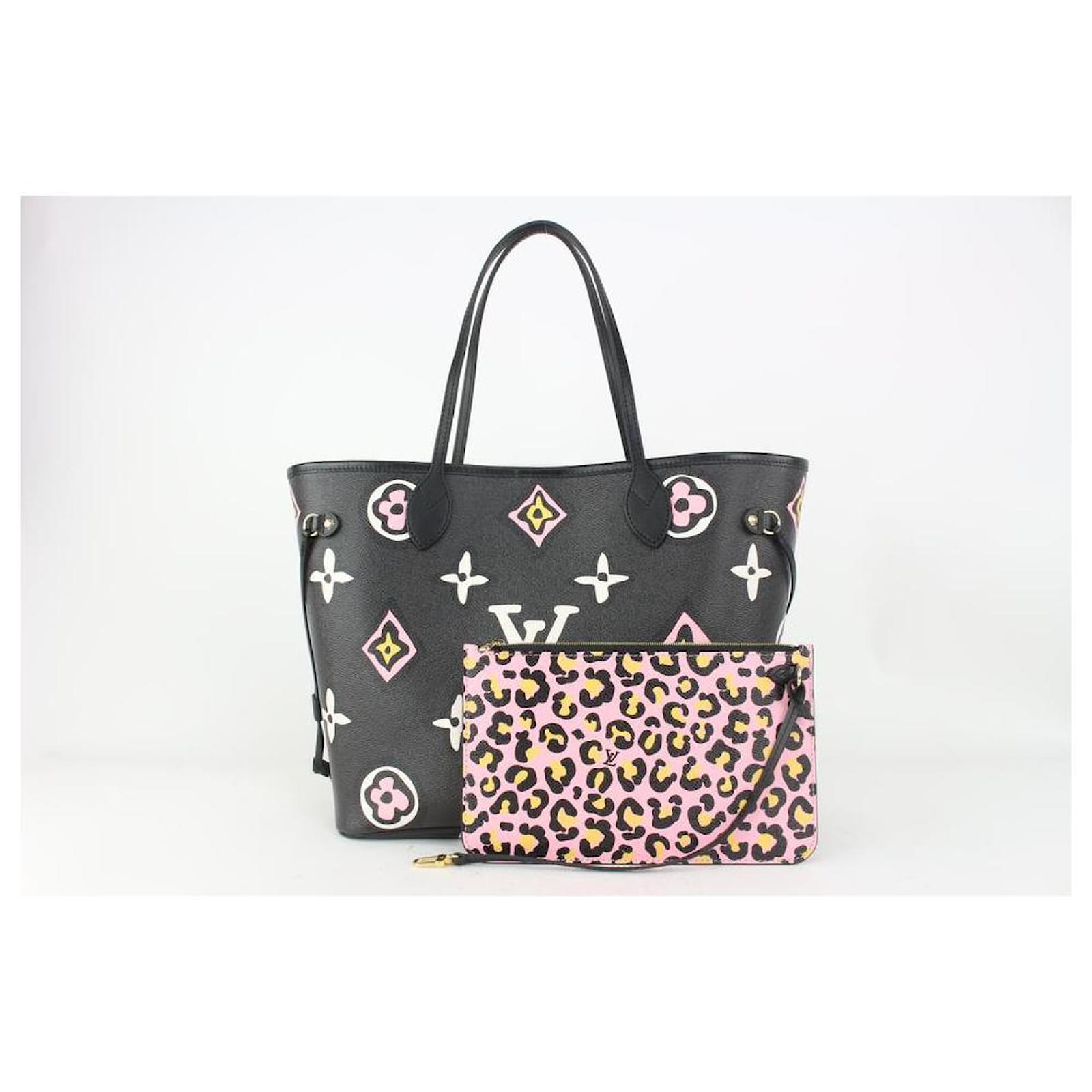 Louis Vuitton Black Monogram Wild at Heart Neverfull MM with Pouch