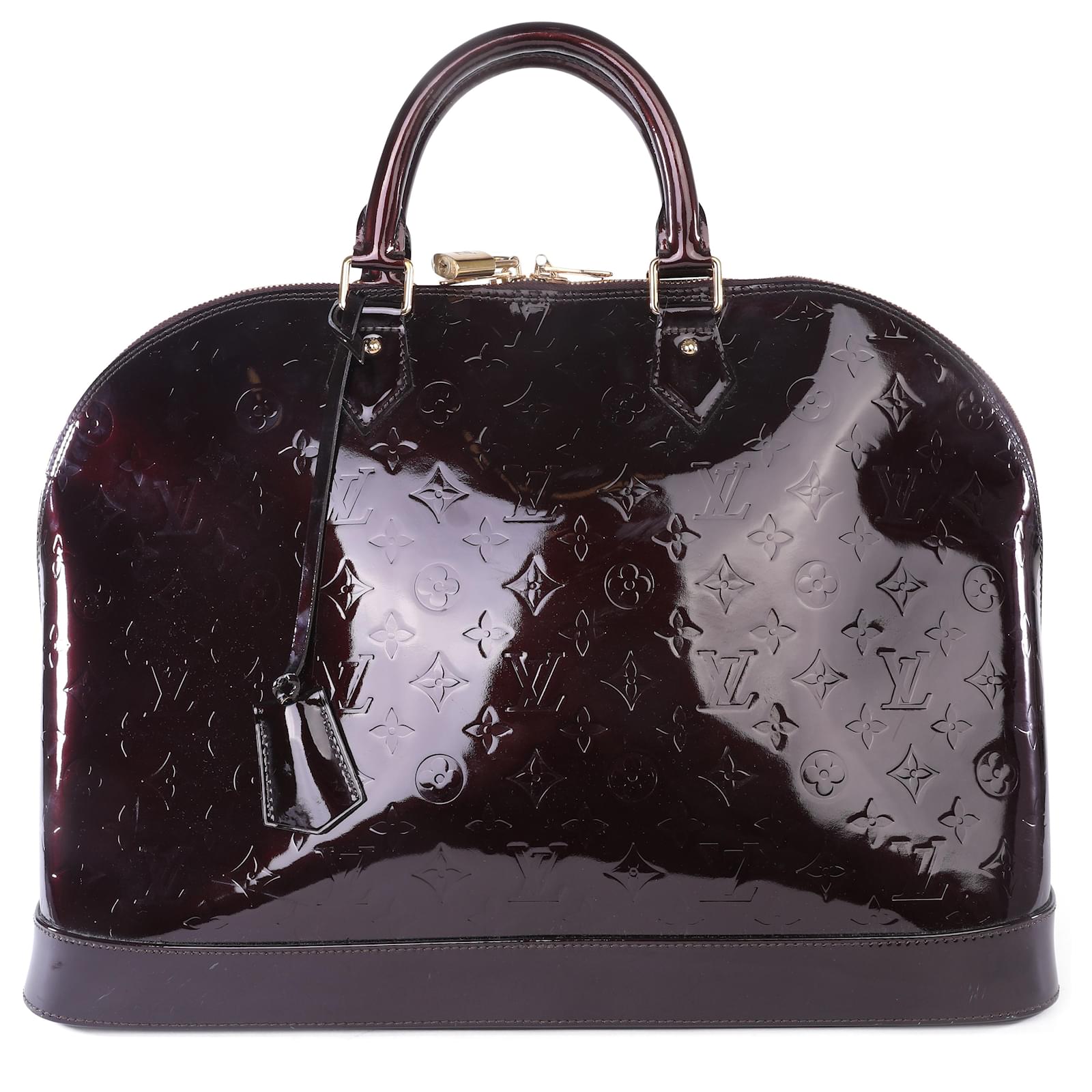 Louis Vuitton Amarante Vernis Alma GM Bag Red Dark red Leather ref.349364 -  Joli Closet