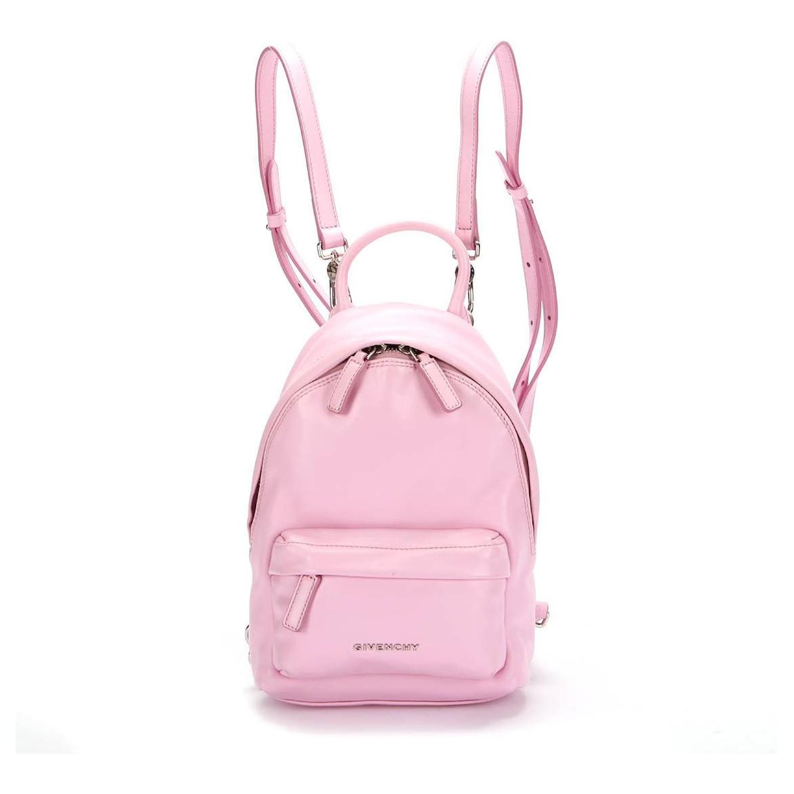 pink leather mini backpack