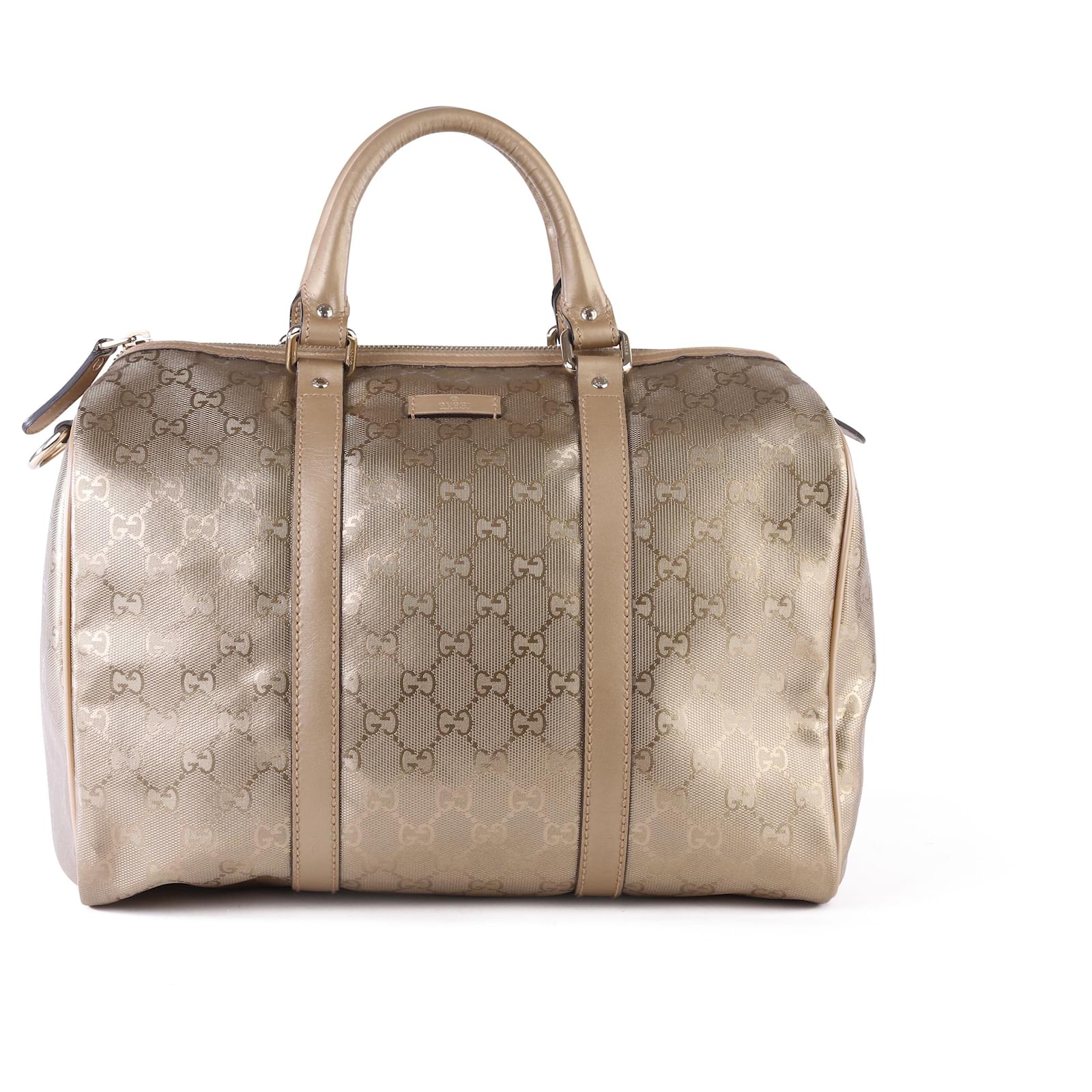 Gucci Metallic Bronze Boston Speedy 30 Bag Cloth ref.349374 - Joli
