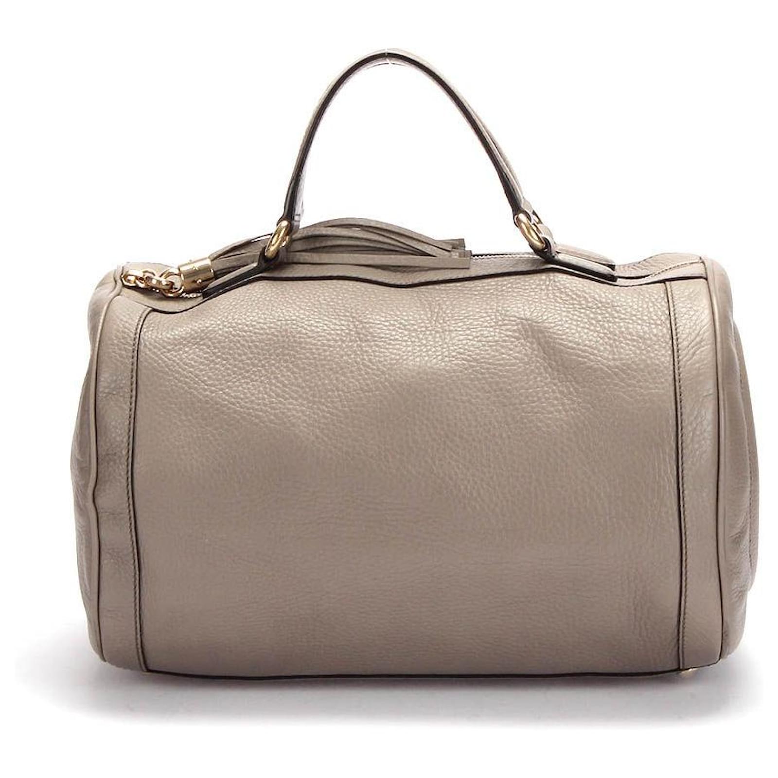 Gucci Soho Cerarus Boston Bag 282302 in beige Leather ref.349380 Joli Closet