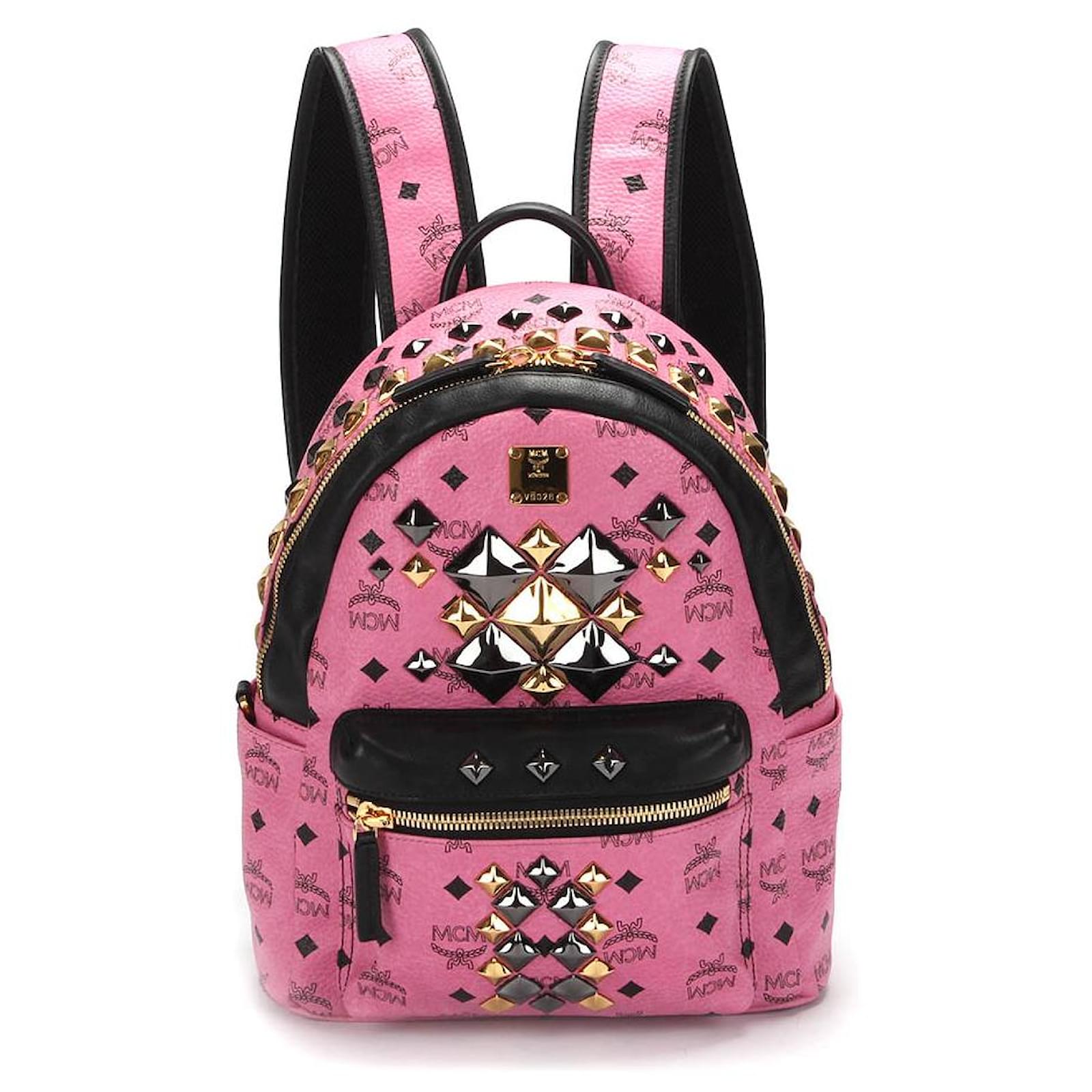 MCM Backpack Pink Leather ref.349925 Joli Closet