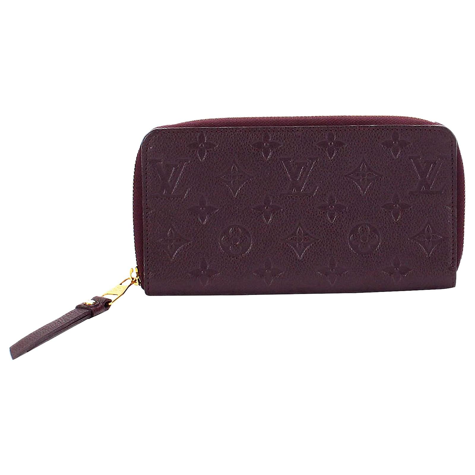 Louis Vuitton Red Monogram Empreinte Leather Zippy Wallet Louis Vuitton