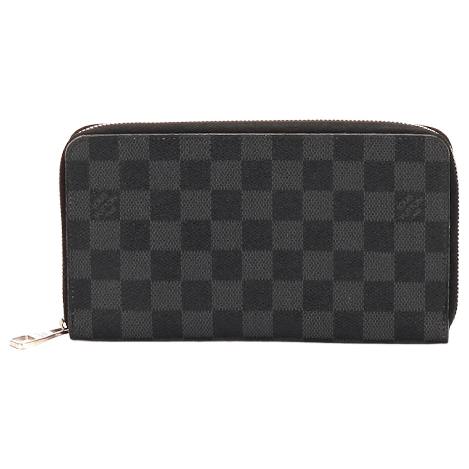 Louis Vuitton Zippy Wallet Damier Graphite Zip Around 235763 Black Coated  Canvas Clutch, Louis Vuitton