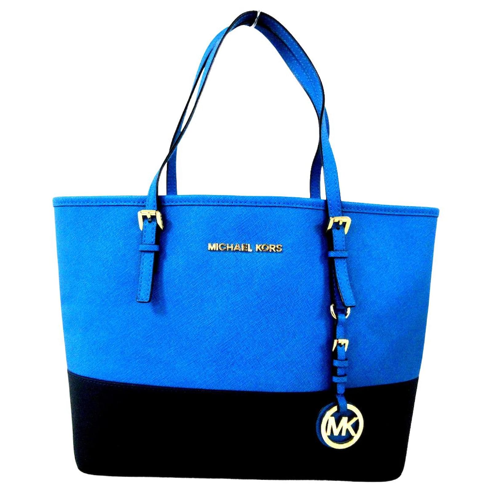 Michael Kors tote bag Blue Leather ref.350486 - Joli Closet