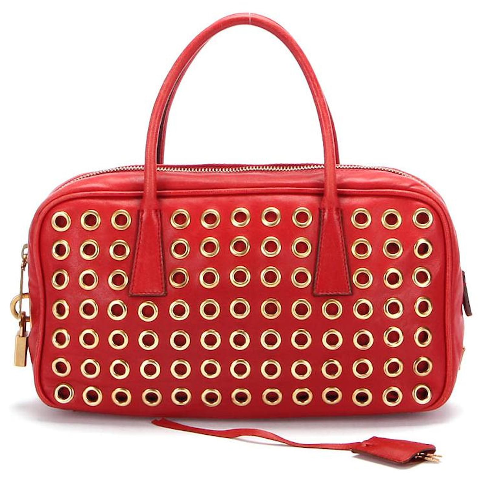 Prada Handbag Red Leather  - Joli Closet